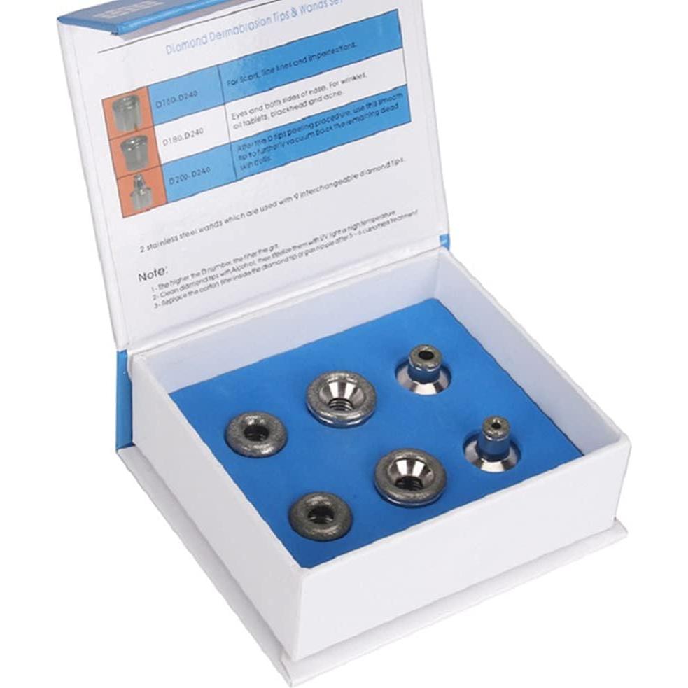 Puntas de Diamante Uonlytech para Microdermoabrasión 9.5x8.5cm