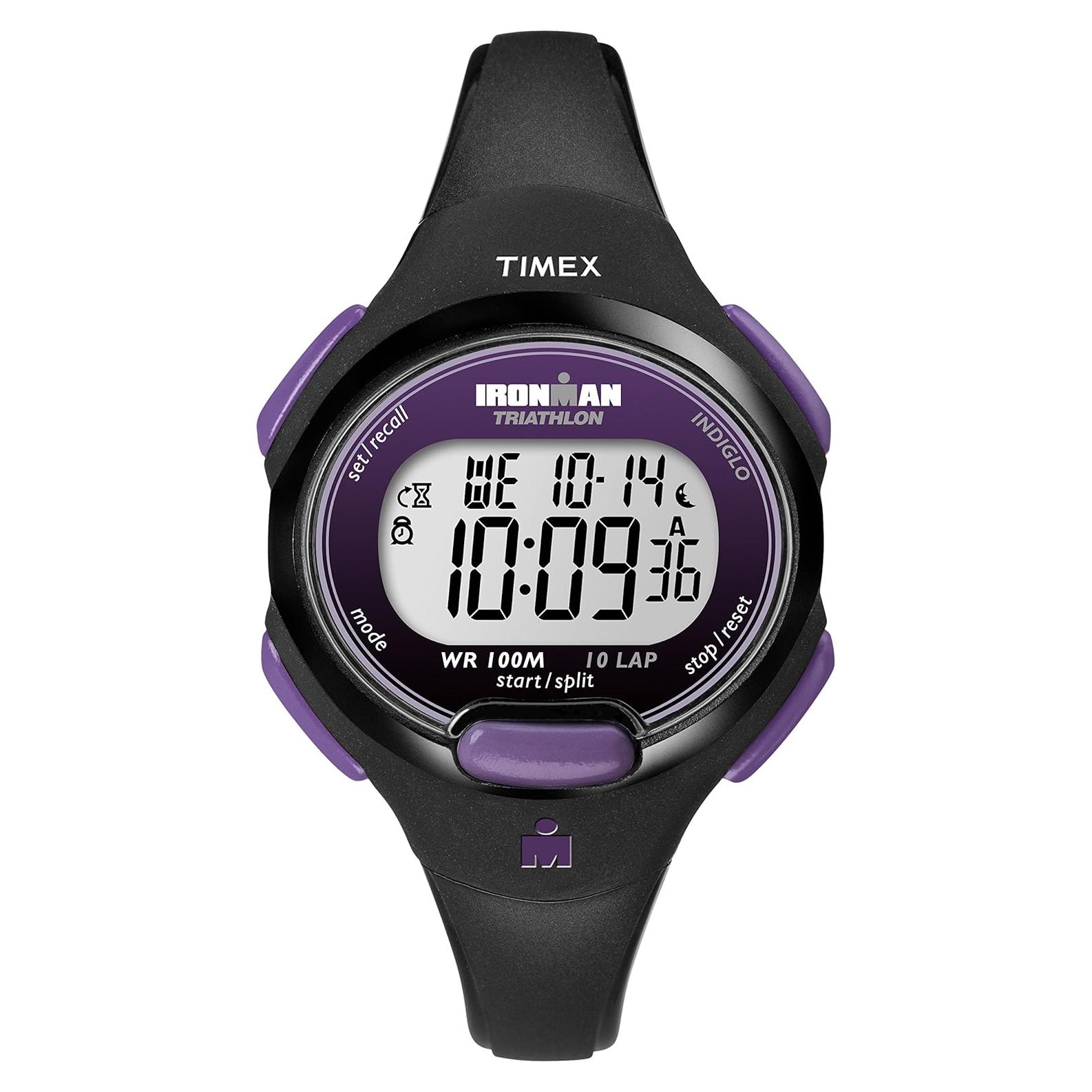 Reloj deportivo Timex Ironman 34mm para mujeres - Negro/Púrpura