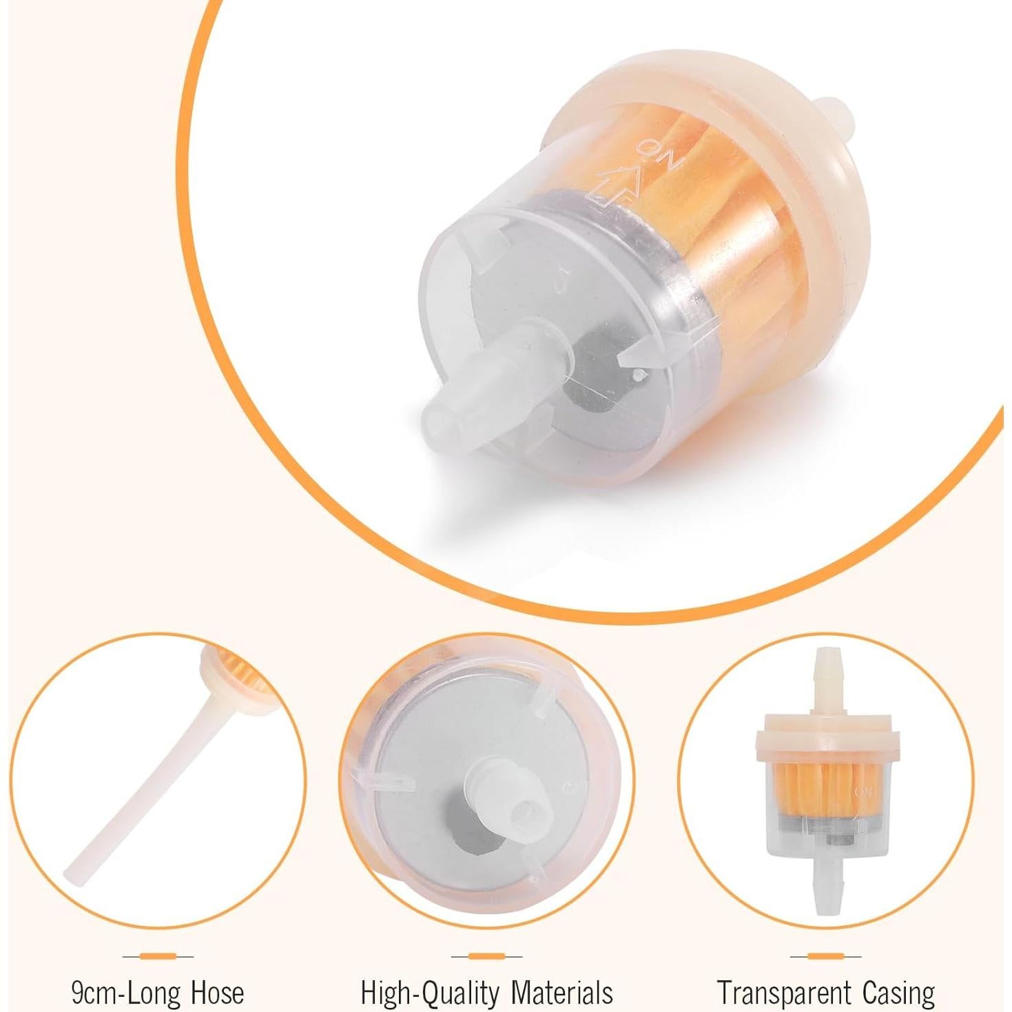 5 Filtros de Aceite Yofuly con Manguera 9cm - Alta Calidad