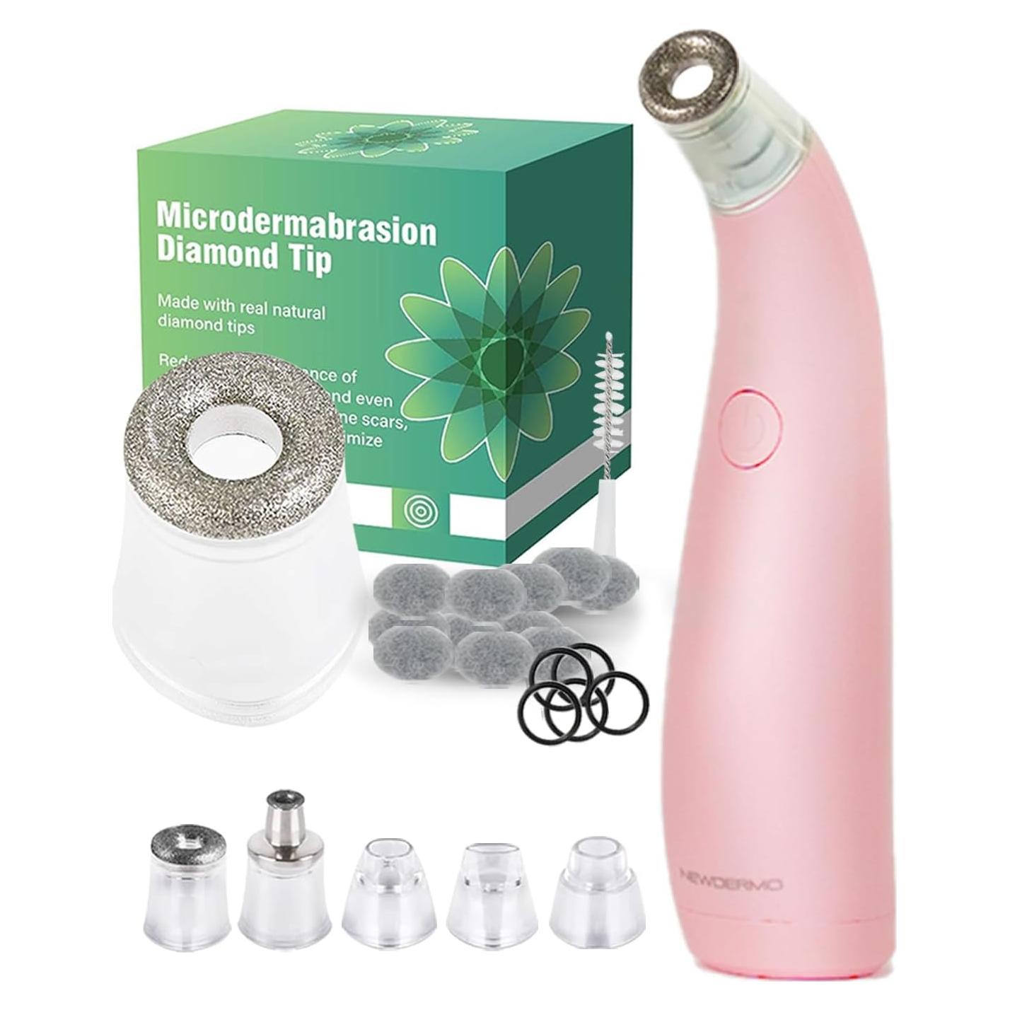 Máquina de Microdermoabrasión NEWDERMO 2-en-1 Rosa USB