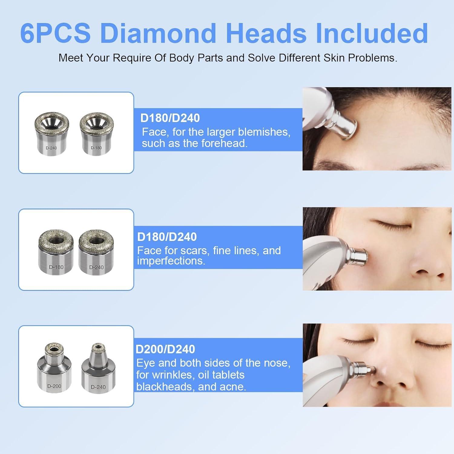 Puntas de Diamante para Dermabrasión mcwdoit 6PCS 1.40cm
