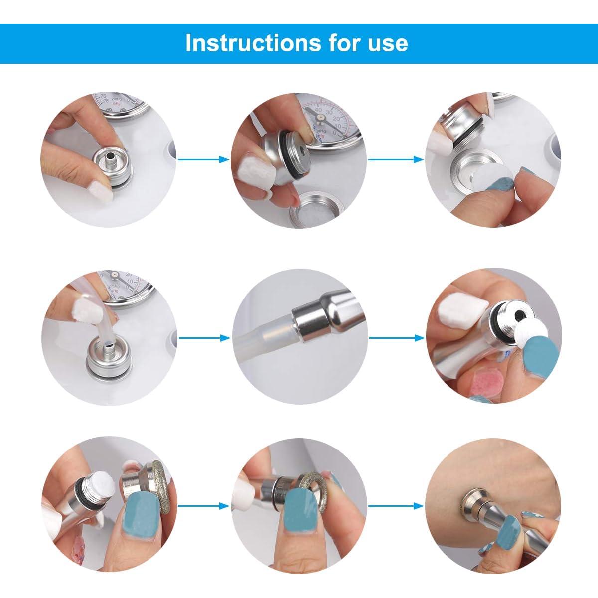 Puntas de Diamante para Dermabrasión mcwdoit 6PCS 1.40cm