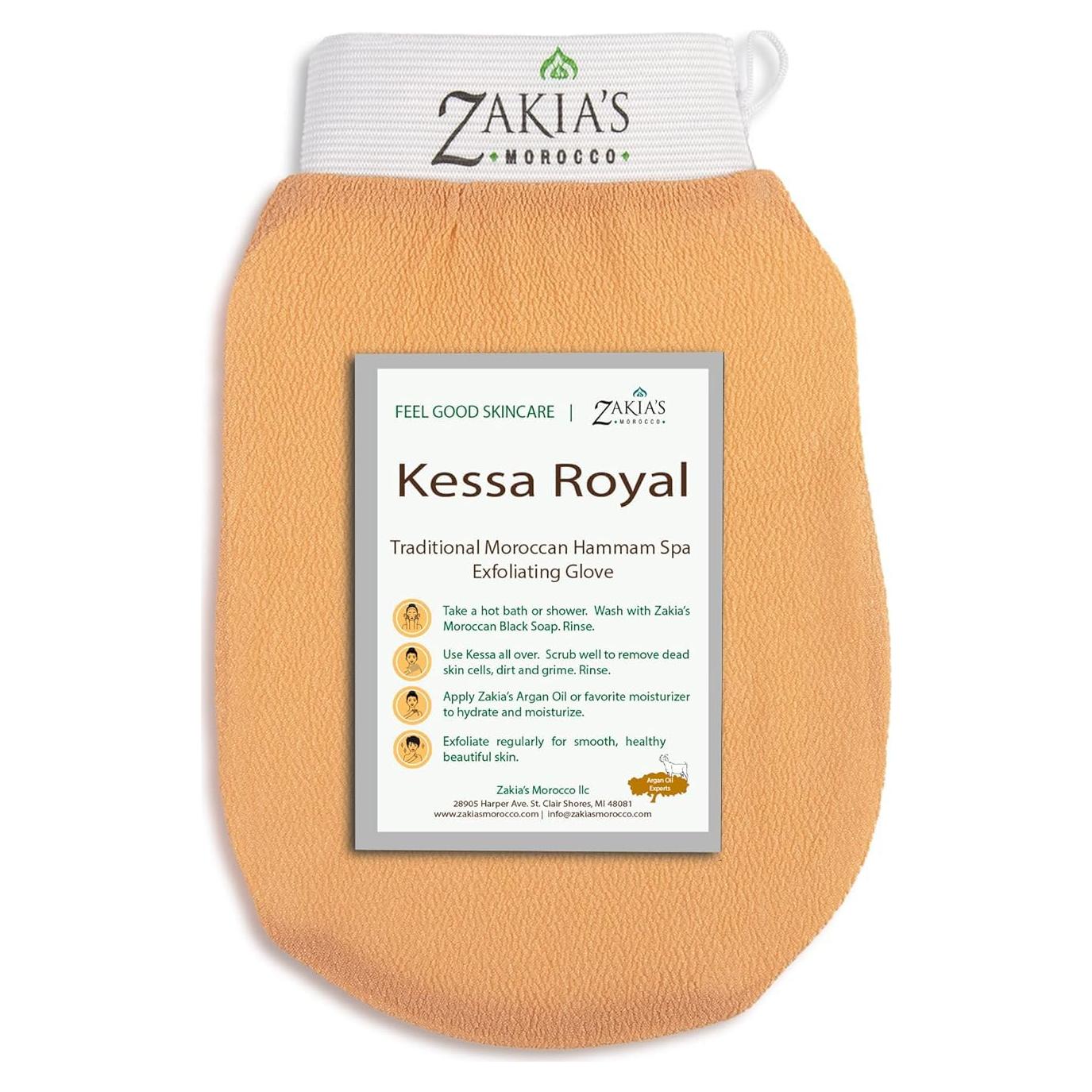 Guante Exfoliante Kessa Zakia's Morocco Beige Salmón 1 unidad