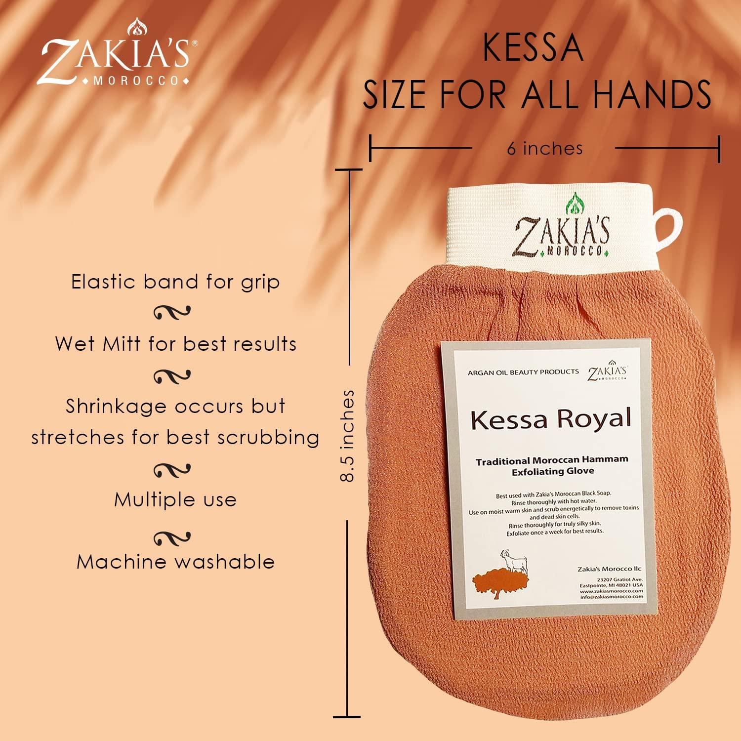 Guante Exfoliante Kessa Zakia's Morocco Beige Salmón 1 unidad