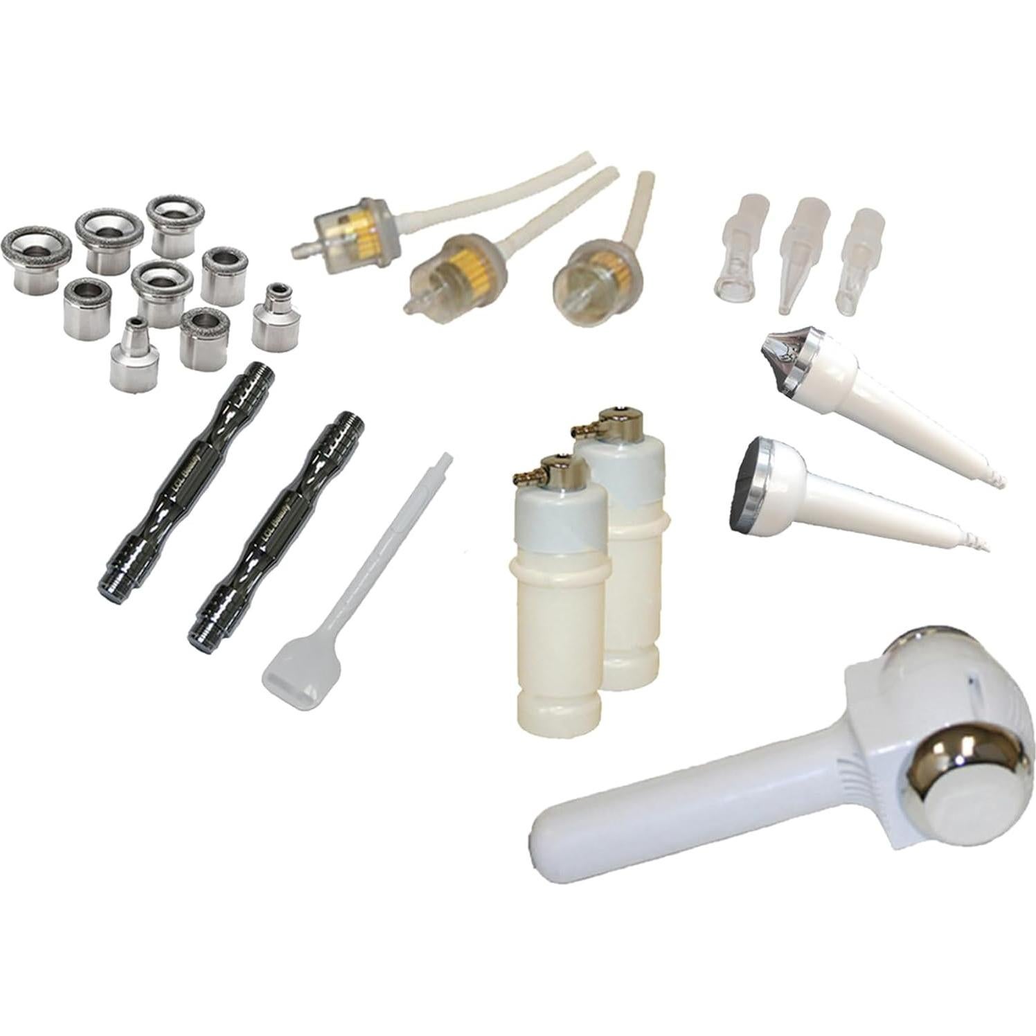 Professional 5-in-1 Facial Machine, Multifunction Spa Equipment with Microdermabrasion, Blackhead Vacuum, and Hot & Cold Facial Hammer