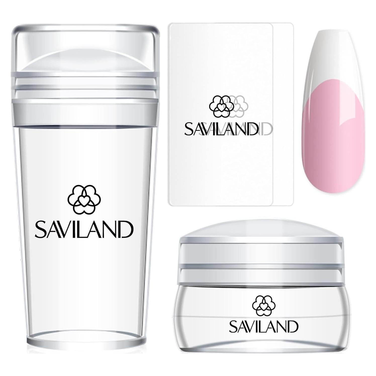 Kit de Sello de Uñas Saviland - 4 Piezas Jelly Francesa