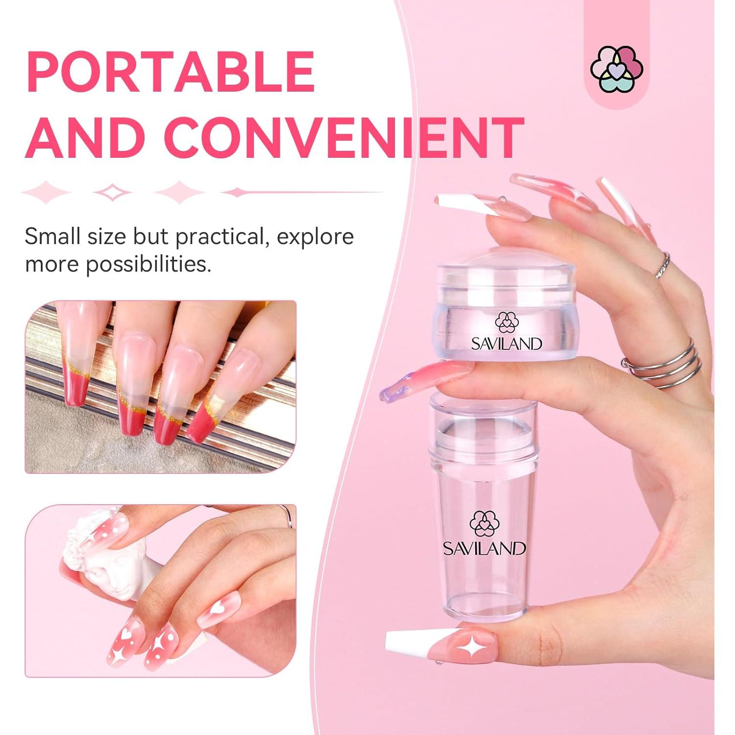 Kit de Sello de Uñas Saviland - 4 Piezas Jelly Francesa