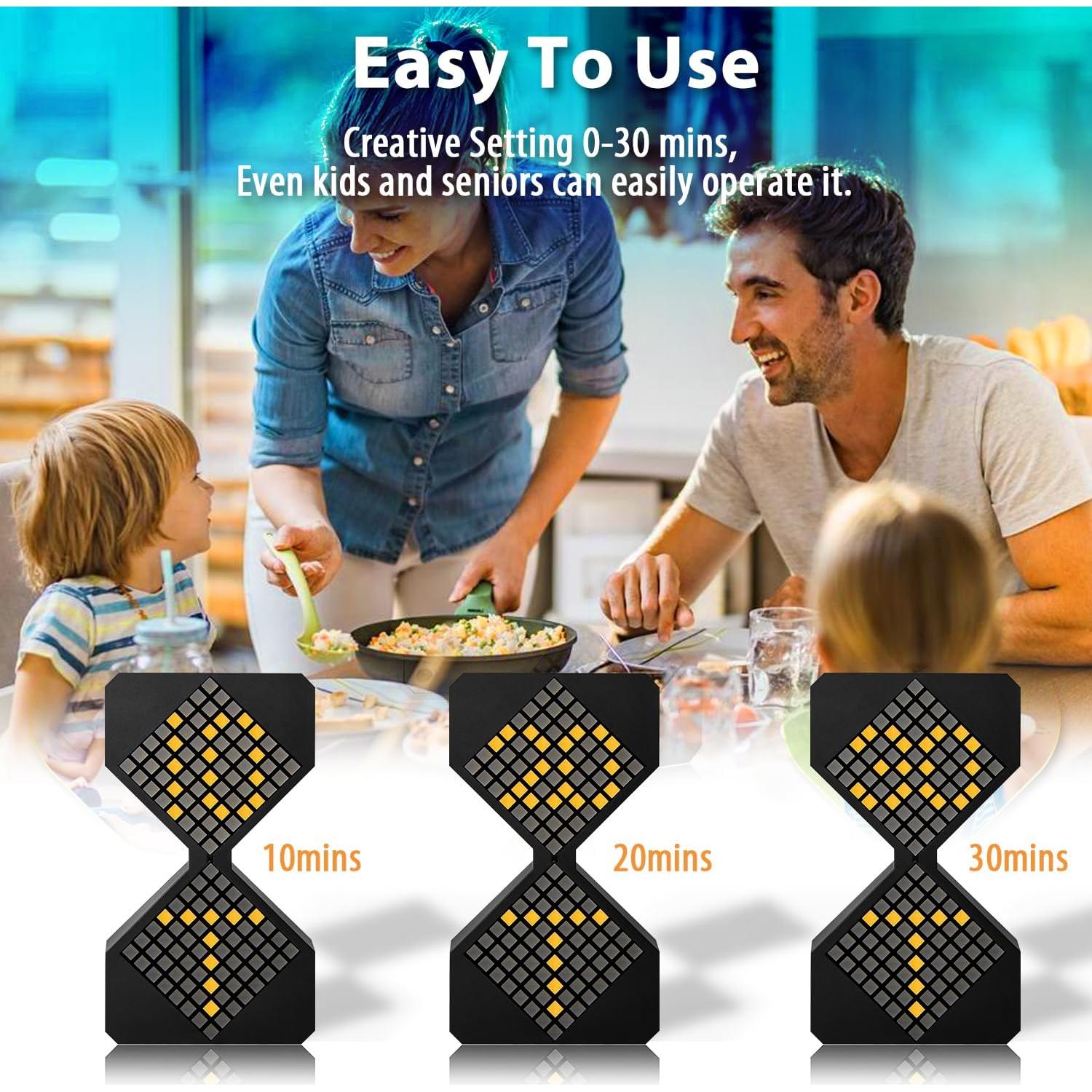 Temporizador Electrónico LED YEARBEIHAO 1-30 Minutos Negro