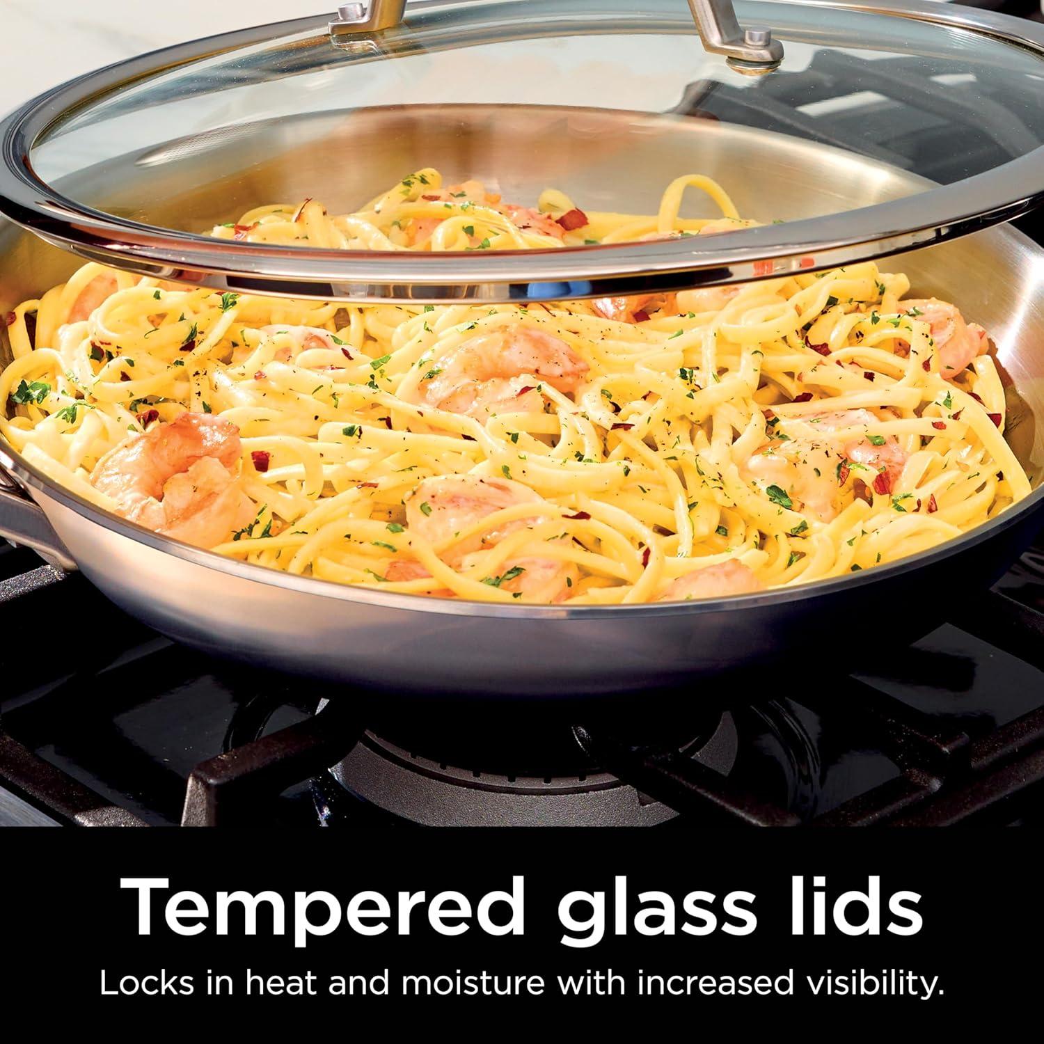 Juego de Ollas y Sartenes Ninja EverClad 7 Piezas Acero Inoxidable