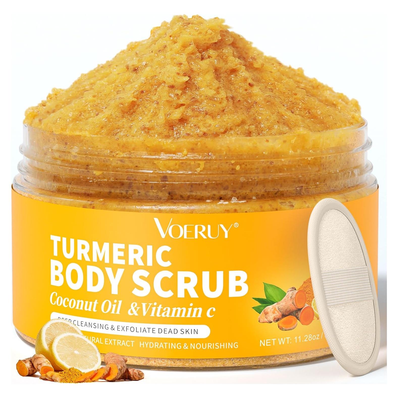 Exfoliante Corporal VOERUY de Cúrcuma y Aceite de Coco 320g