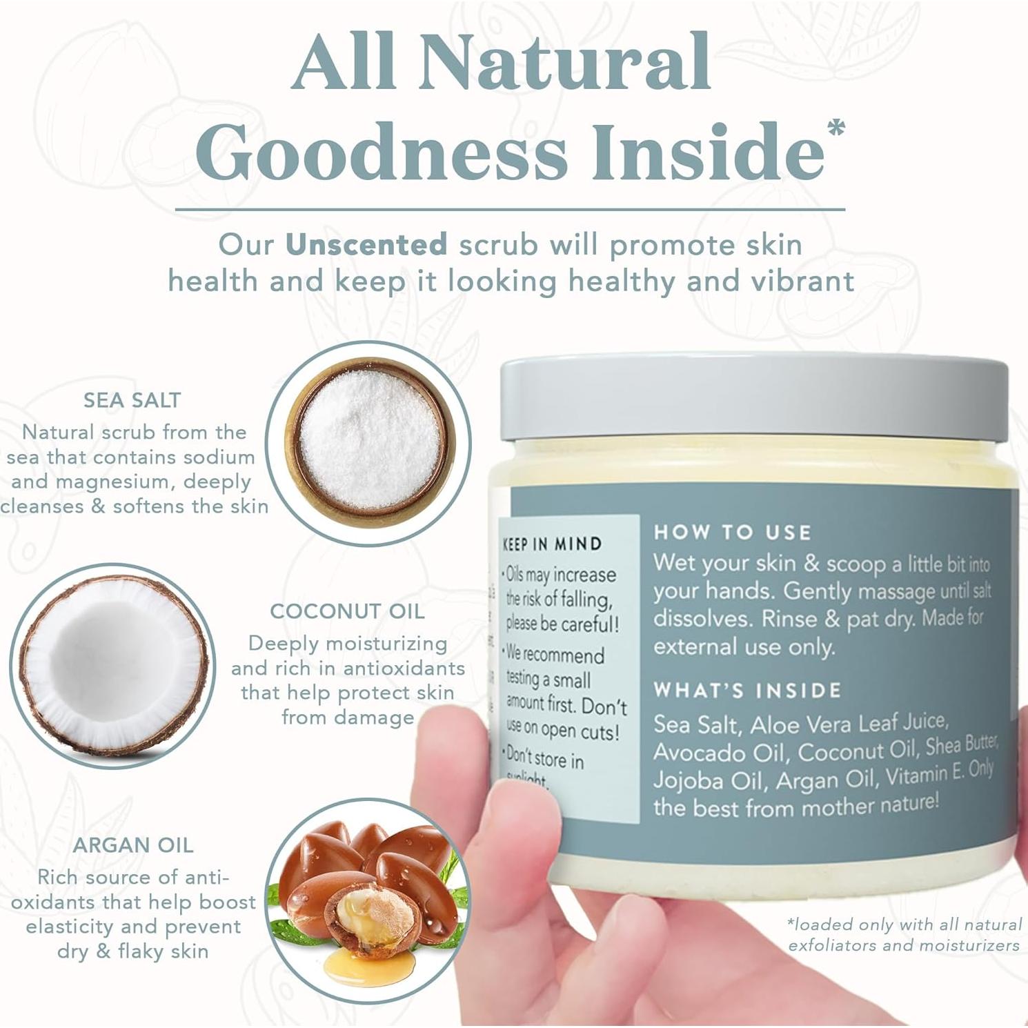 Exfoliante Corporal Sin Fragancia Bare Botanics 680 g - Natural