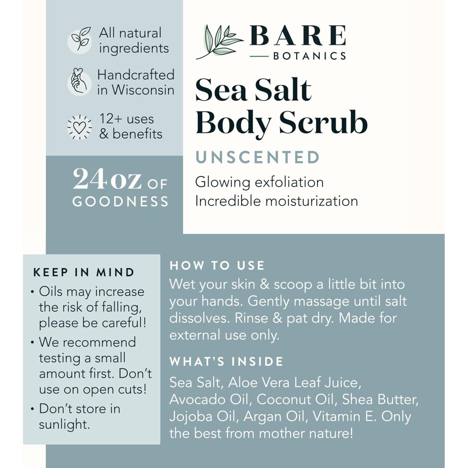 Exfoliante Corporal Sin Fragancia Bare Botanics 680 g - Natural