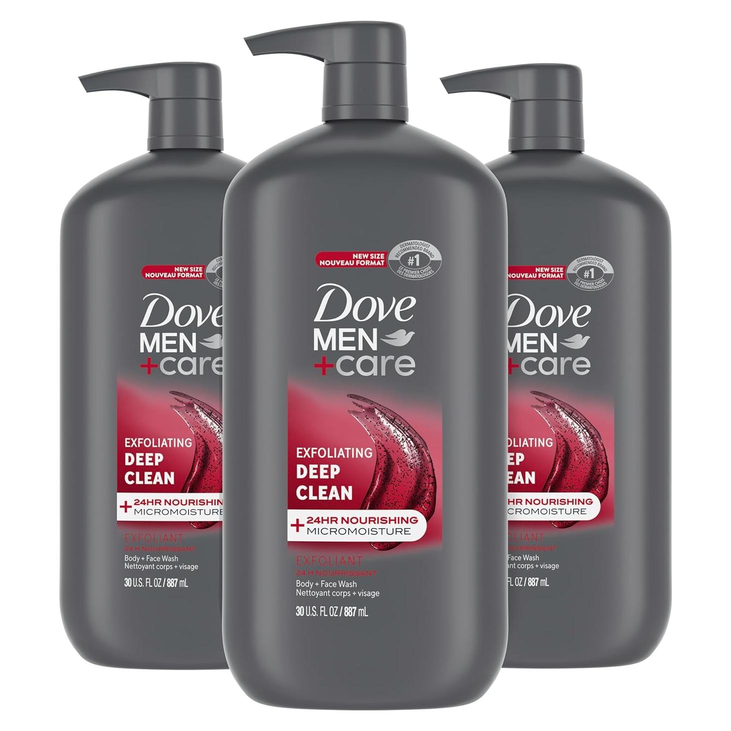 Gel de Ducha y Cara Exfoliante Dove Men+Care 887 ml