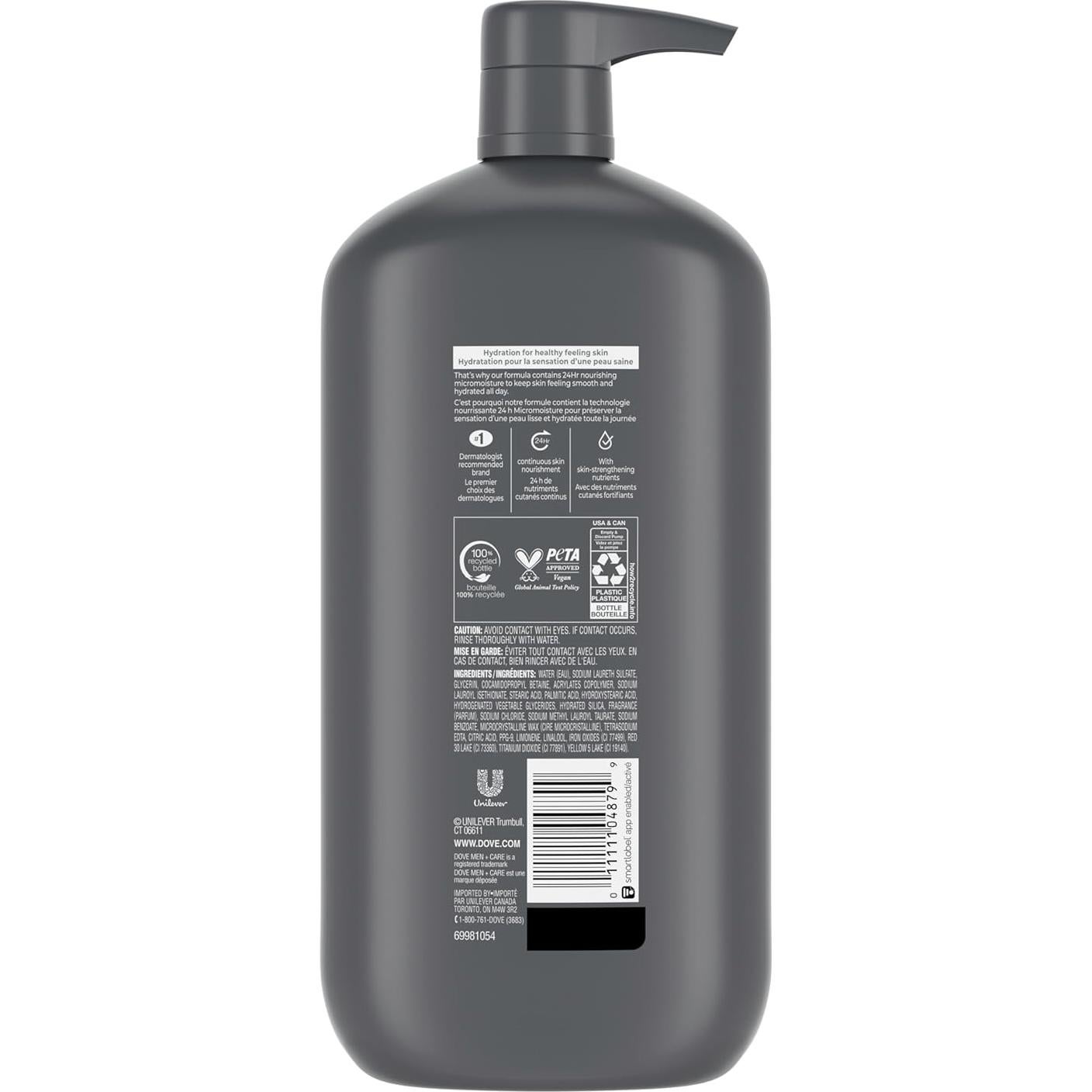 Gel de Ducha y Cara Exfoliante Dove Men+Care 887 ml