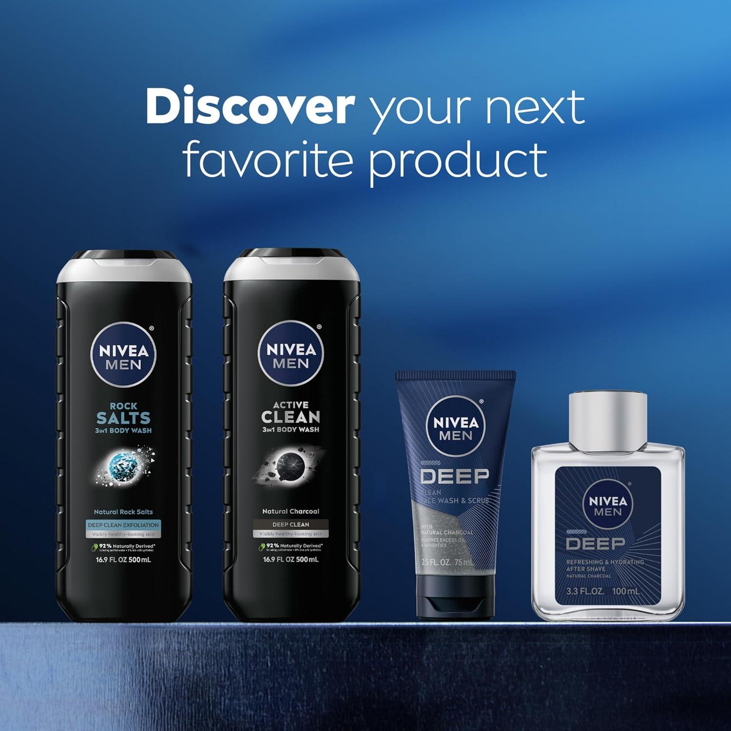 NIVEA Men Gel de Ducha Exfoliante 3x500ml Limpieza Profunda