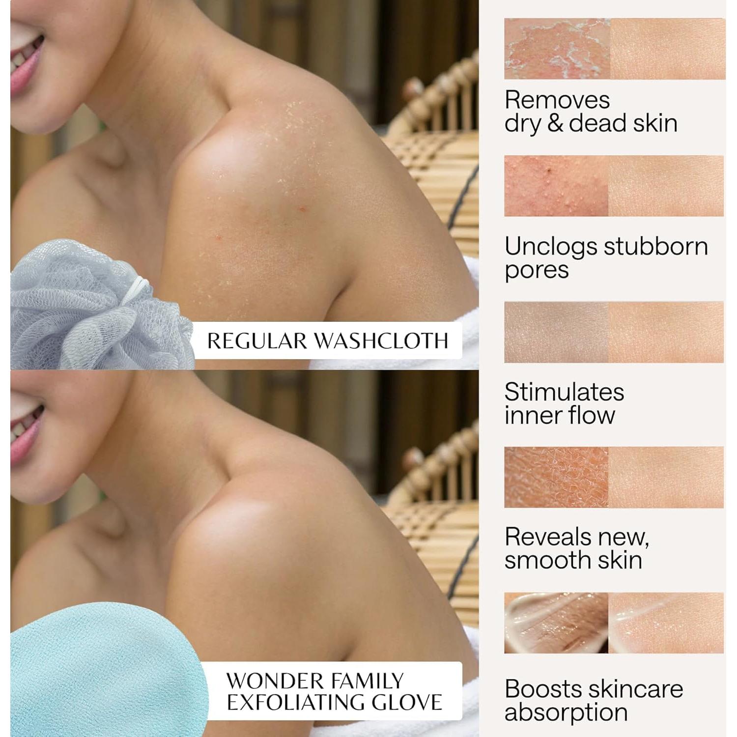 Guante Exfoliante Coreano Wonder Family - Ducha 1 Unidad