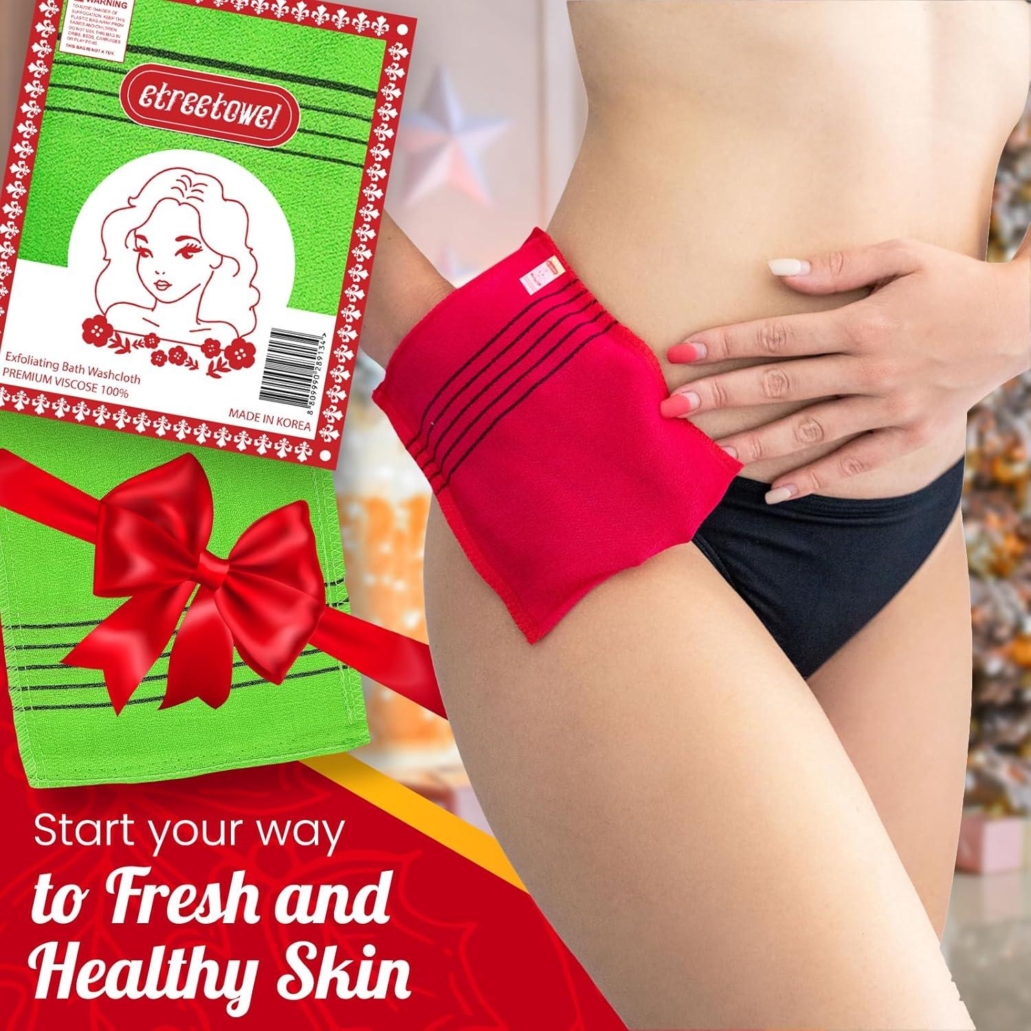 Guantes de Baño Exfoliantes Ereetowel 6 Piezas Anti-Encogimiento