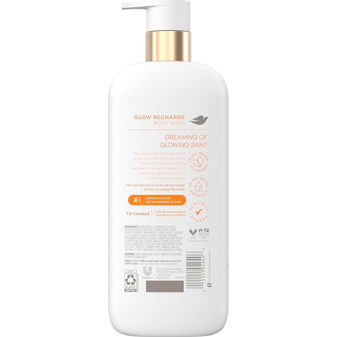 Dove Gel de Ducha Exfoliante Glow Recharge 523ml Vitamina C