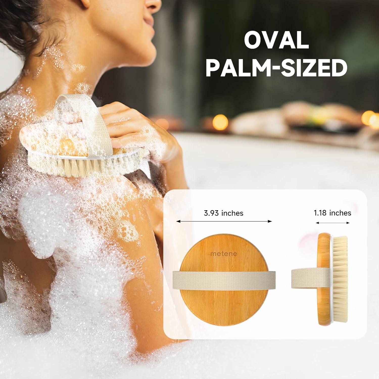 Cepillo Corporal Seco Metene de Bambú 10.4x10.4cm