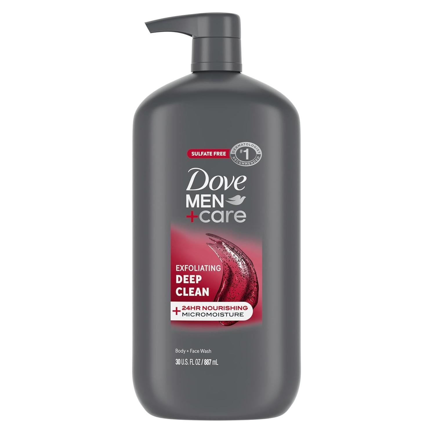 Gel de Ducha Exfoliante Dove Men+Care 887 ml Limpieza Profunda