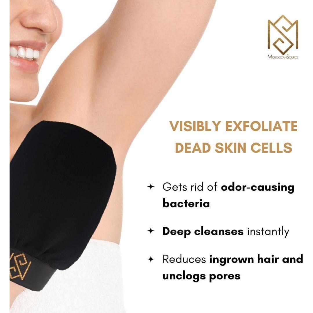 Guante Exfoliante Kessa Mitt MoroccanSource - Negro