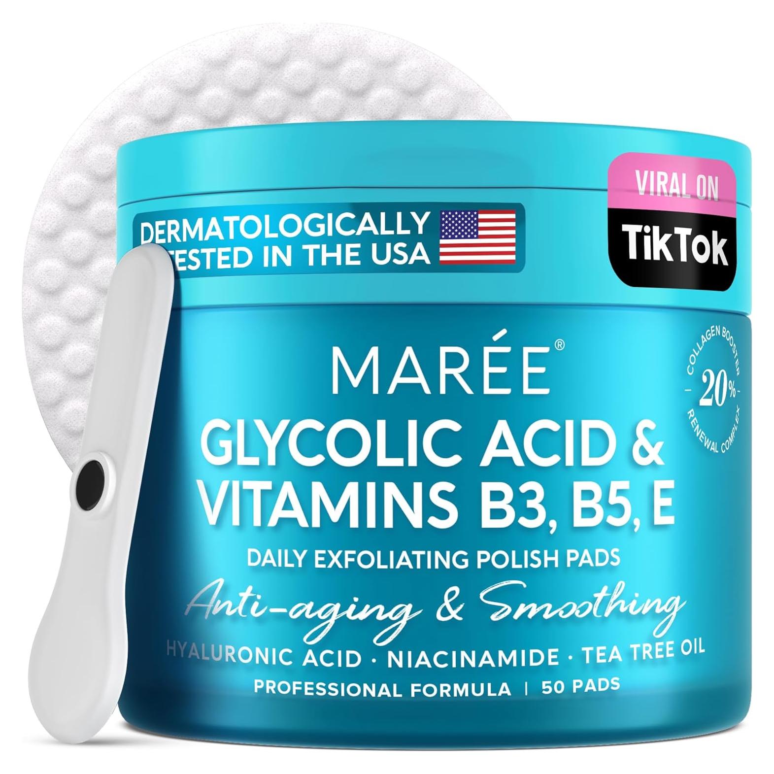 Almohadillas Exfoliantes Glicólico MAREE - 50 Unidades