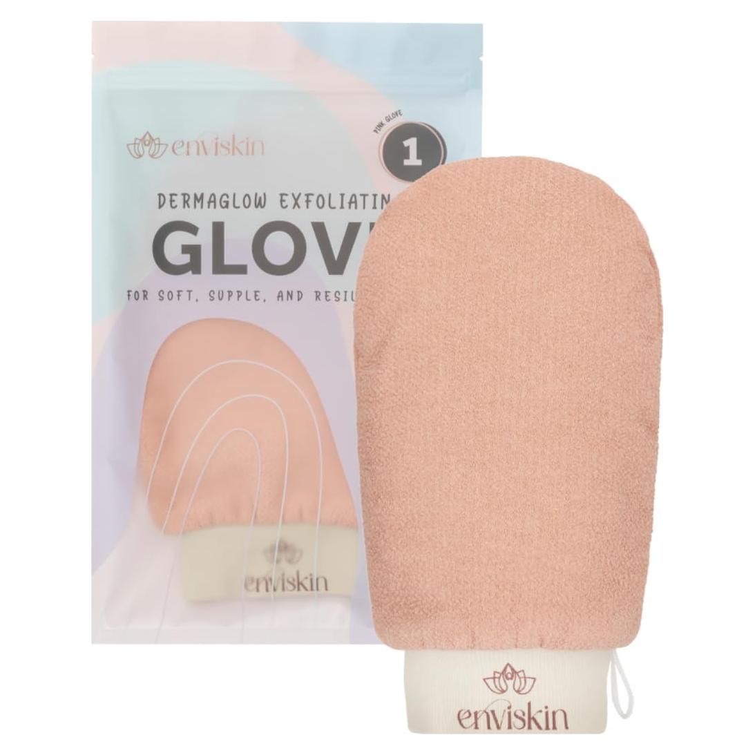 Guante Exfoliante Corporal Dermaglow Rosa - 1 Cuenta