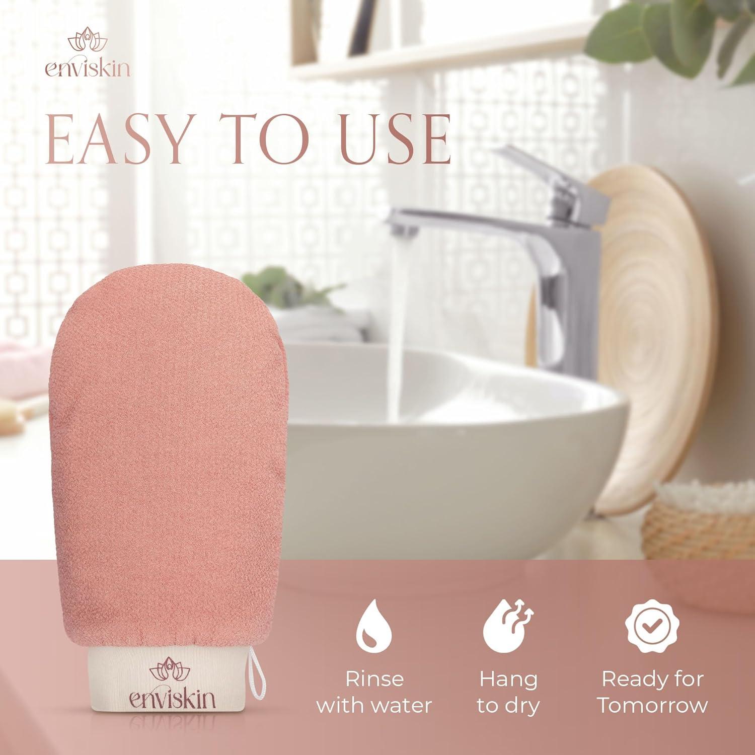 Guante Exfoliante Corporal Dermaglow Rosa - 1 Cuenta