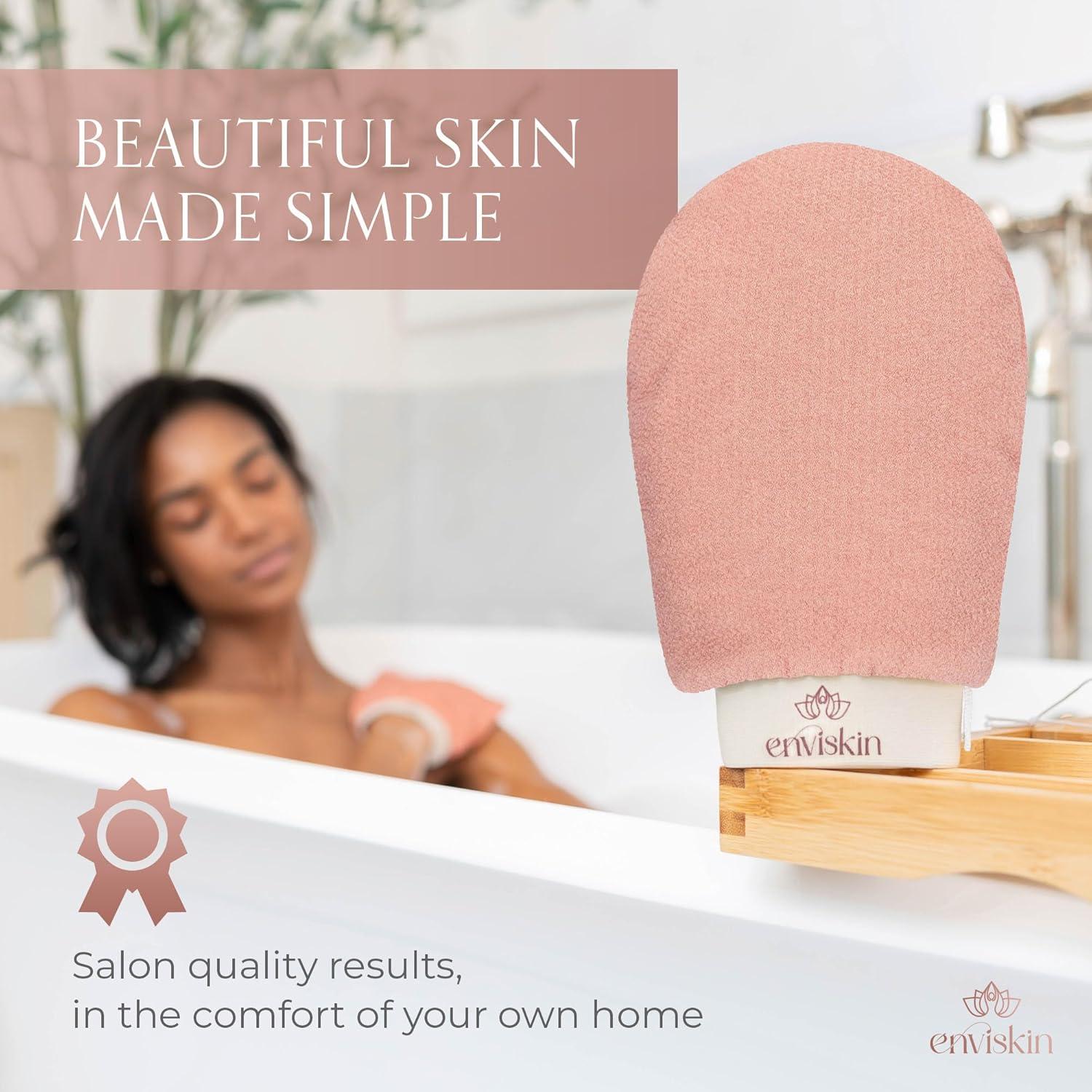 Guante Exfoliante Corporal Dermaglow Rosa - 1 Cuenta