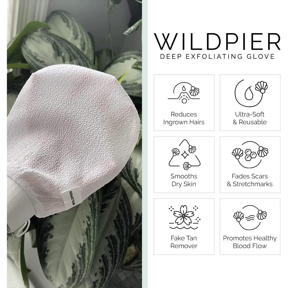Guante Exfoliante Wildpier Beauty Blanco para Cuerpo