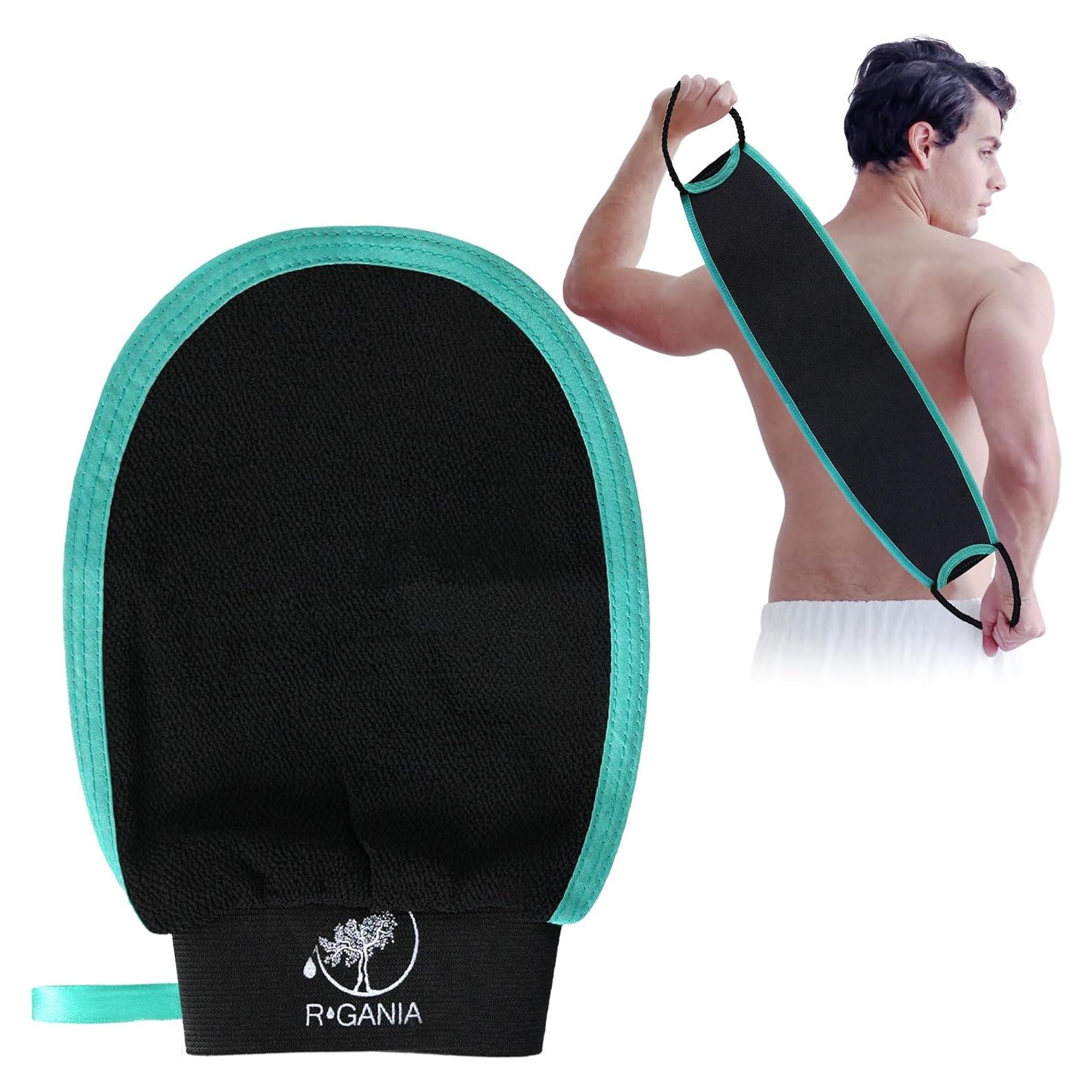 Guante Exfoliante R'GANIA para Cuerpo y Cepillo Espalda