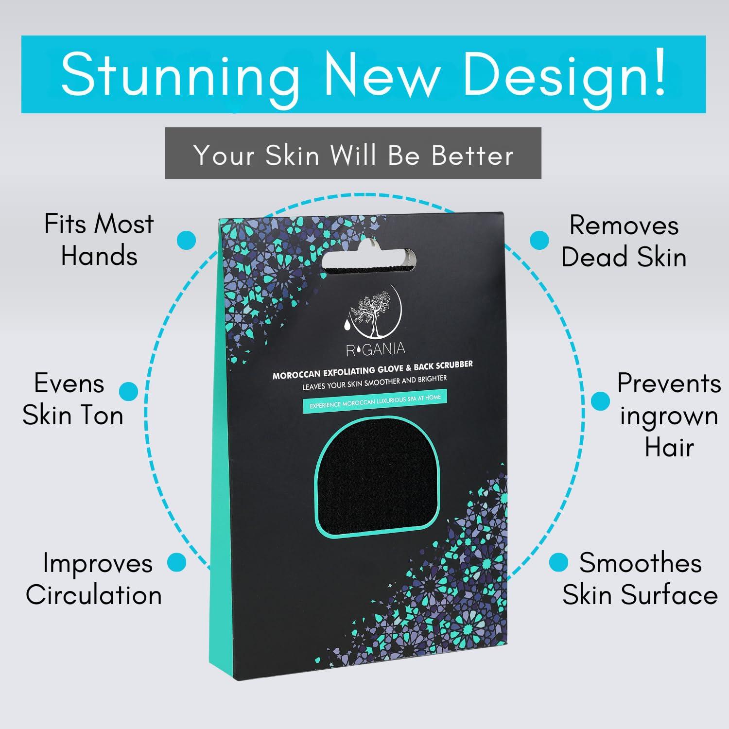 Guante Exfoliante R'GANIA para Cuerpo y Cepillo Espalda