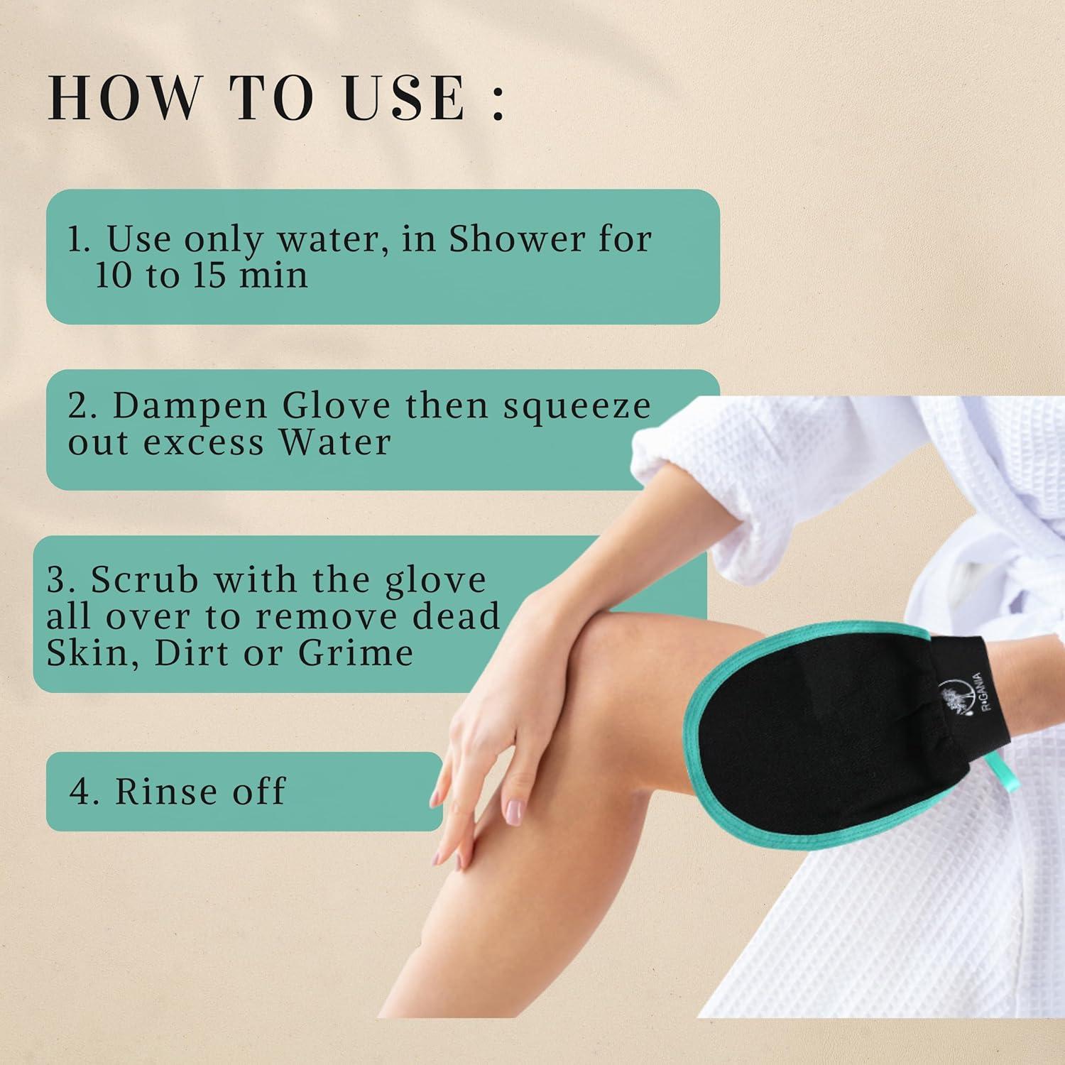 Guante Exfoliante R'GANIA para Cuerpo y Cepillo Espalda