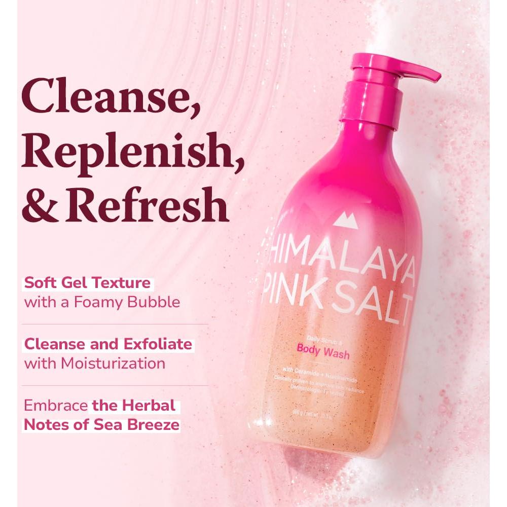 Exfoliante y Gel de Ducha LG 600 ml Sal Rosa del Himalaya