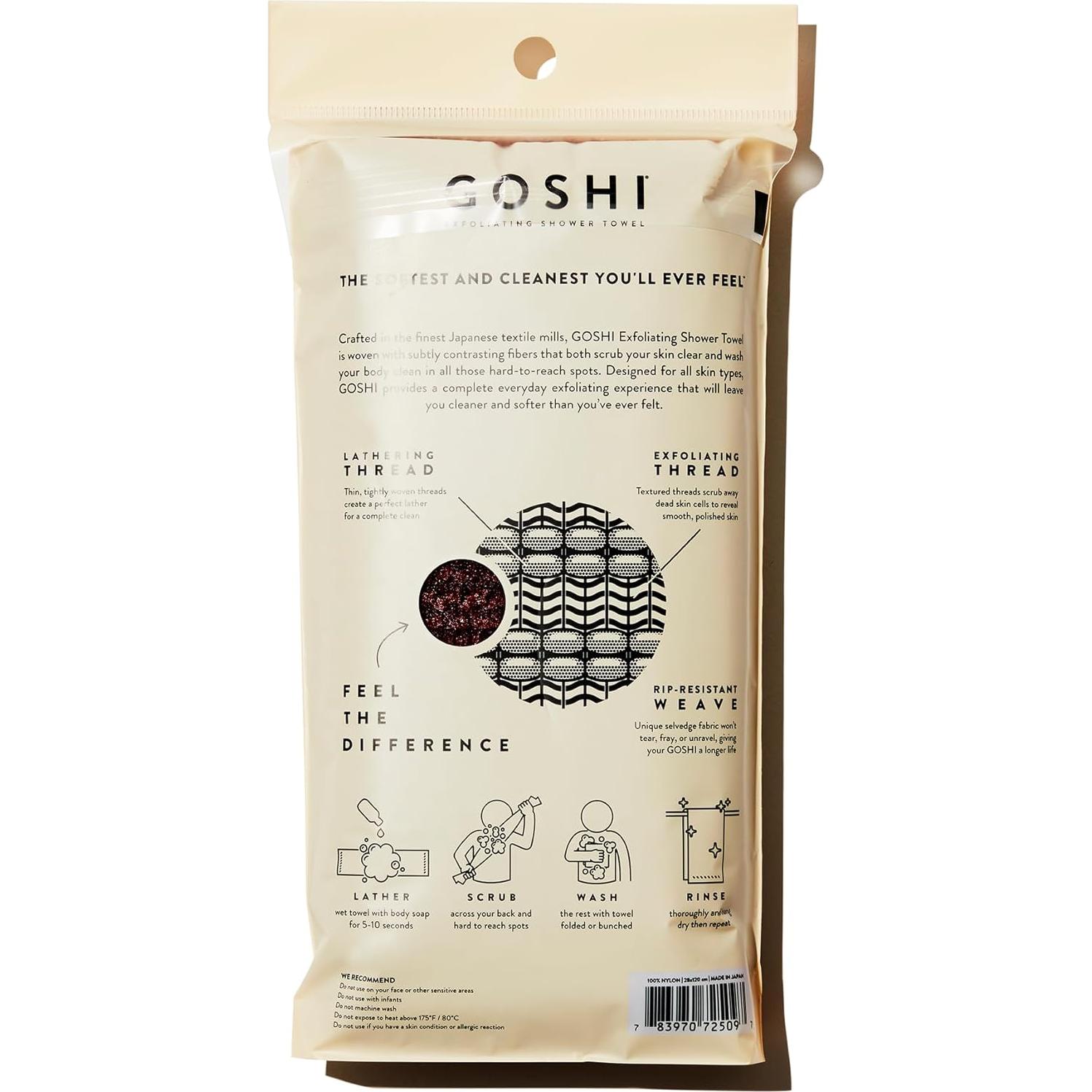 Toalla Exfoliante GOSHI - Paño de Lavado Japonés 116x28cm