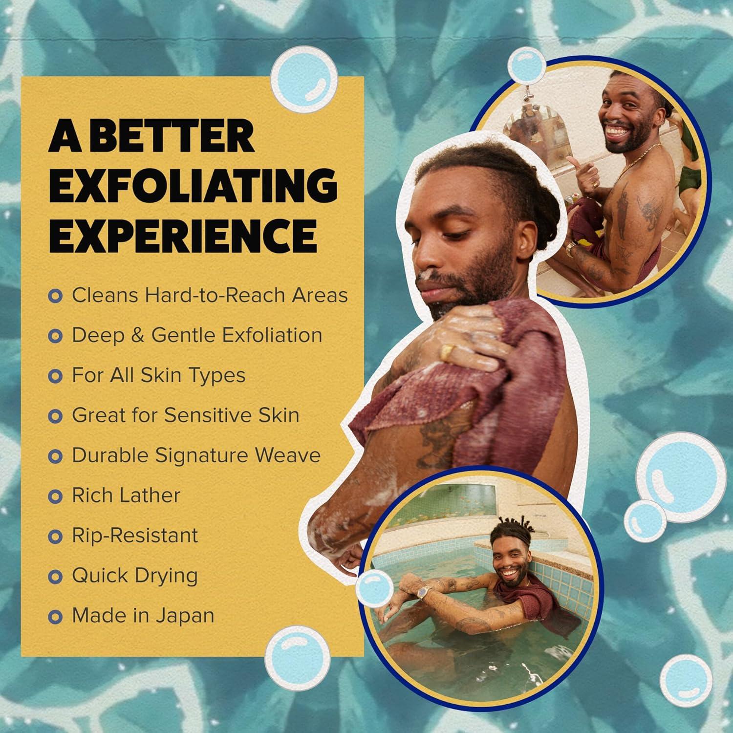 Toalla Exfoliante GOSHI - Paño de Lavado Japonés 116x28cm