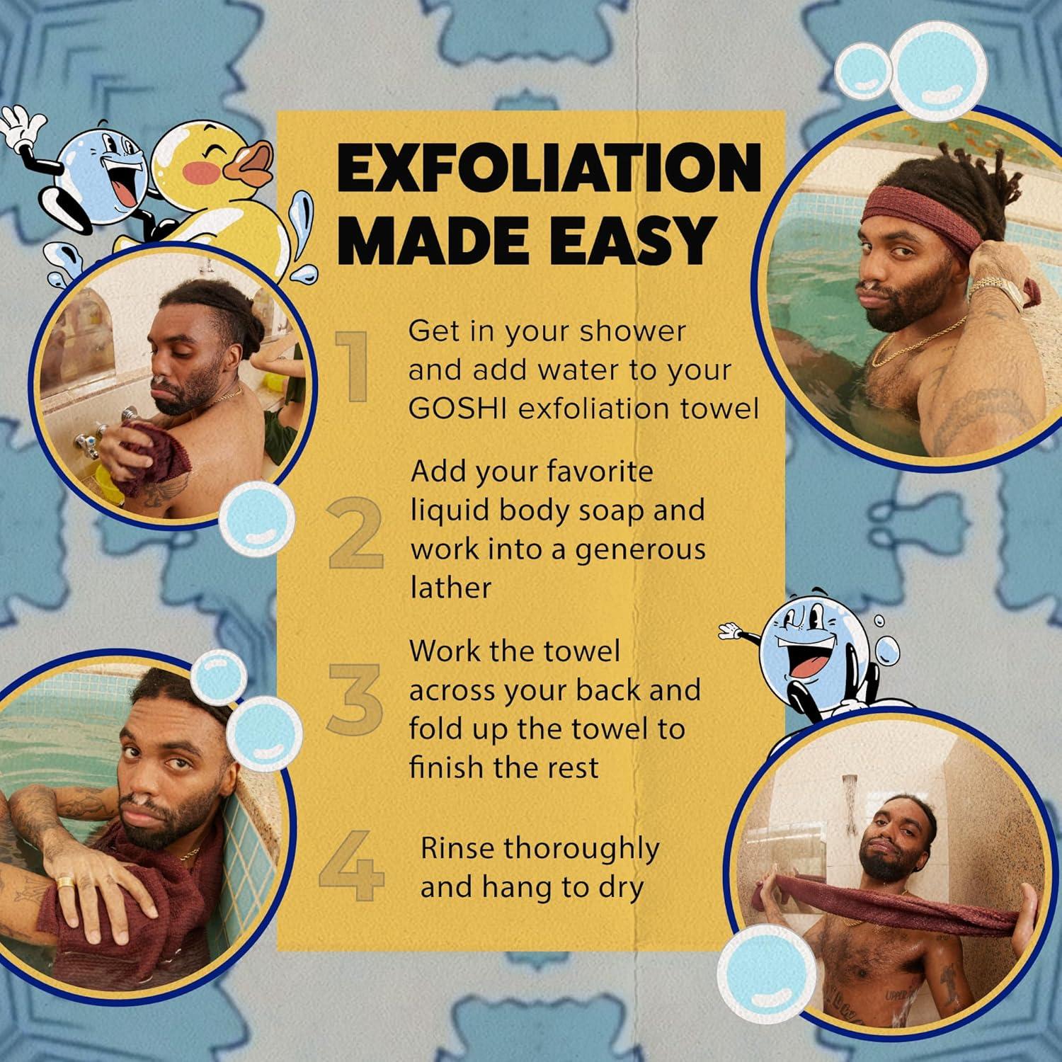 Toalla Exfoliante GOSHI - Paño de Lavado Japonés 116x28cm