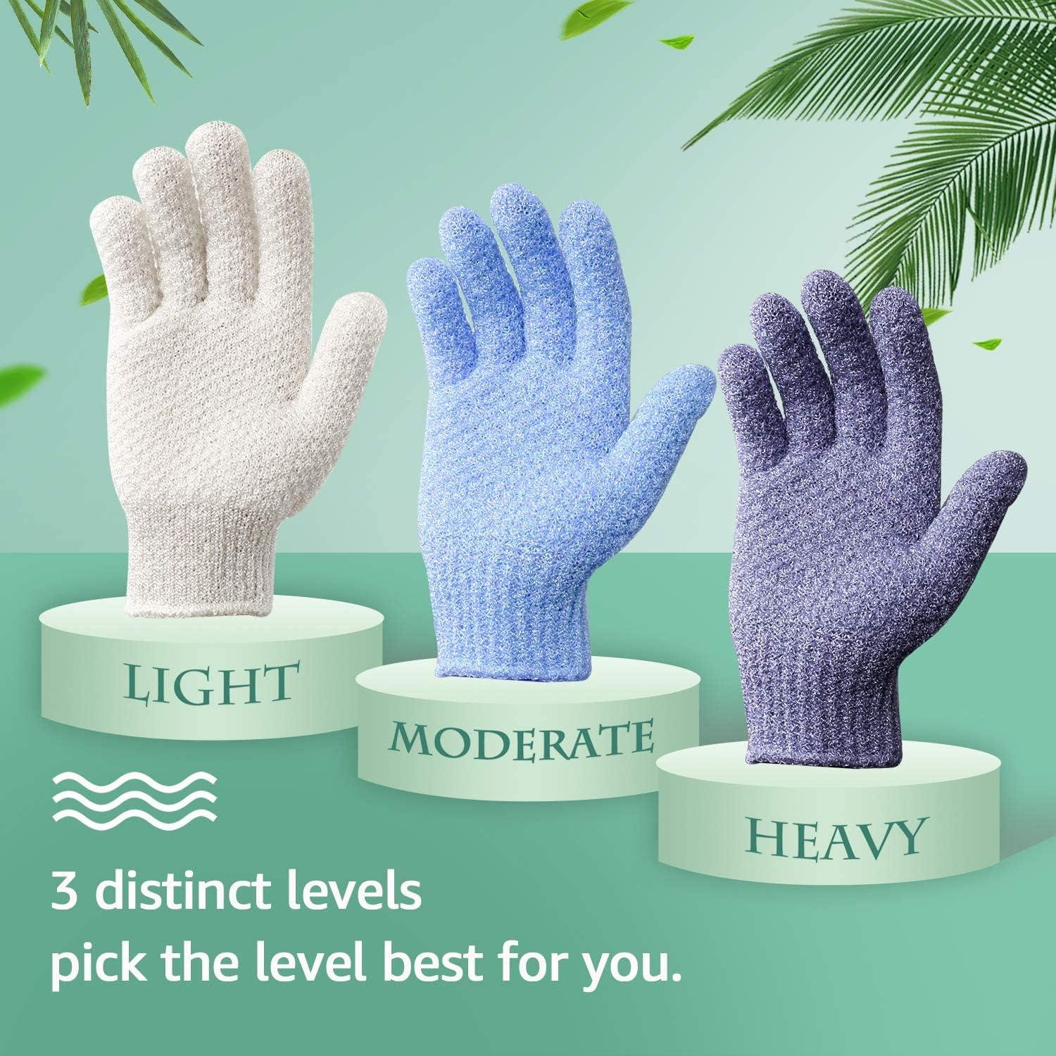 Guantes Exfoliantes Evridwear para Ducha y Spa - 1 Par