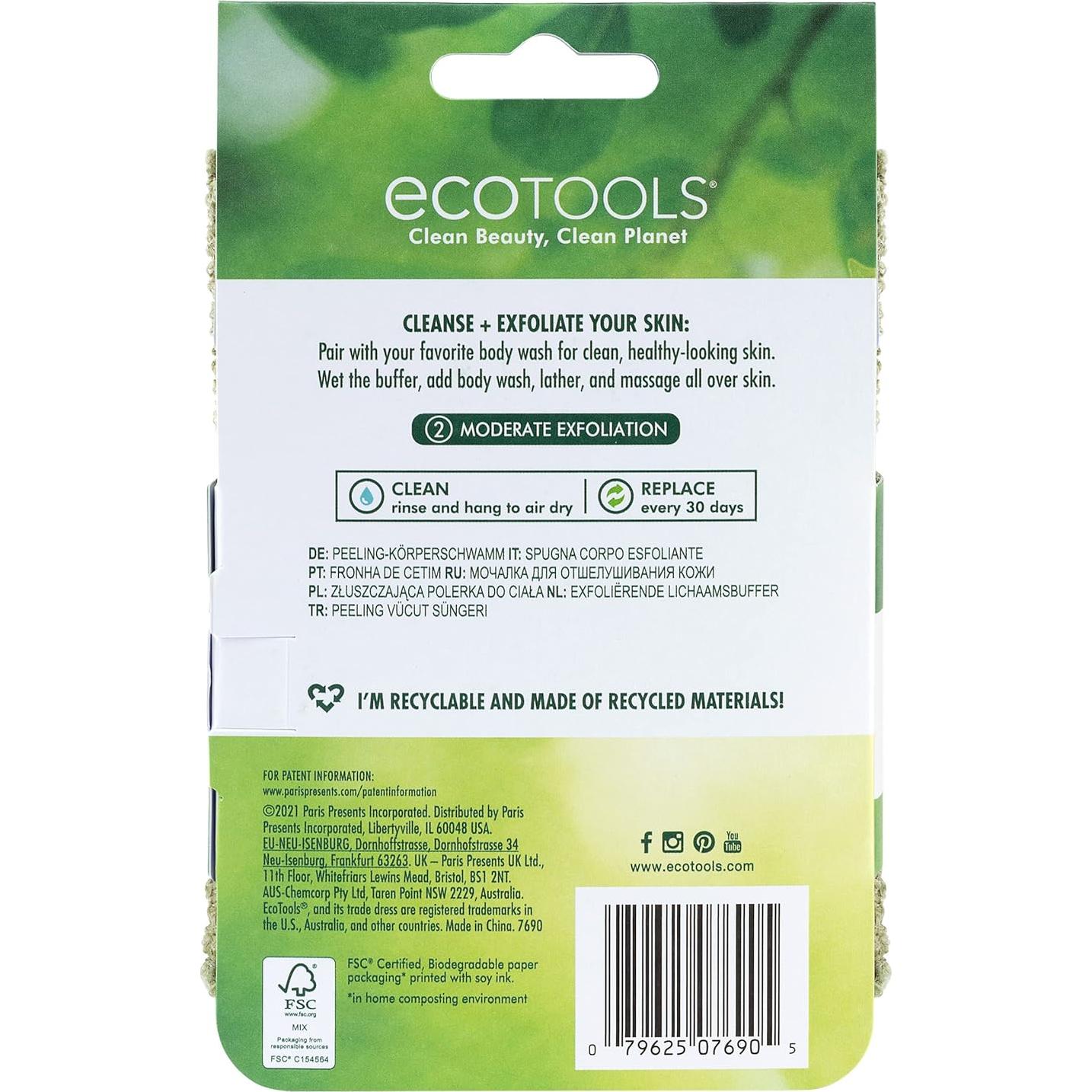 Exfoliante Corporal EcoTools Vegano 4 Unidades 18.5x5 cm