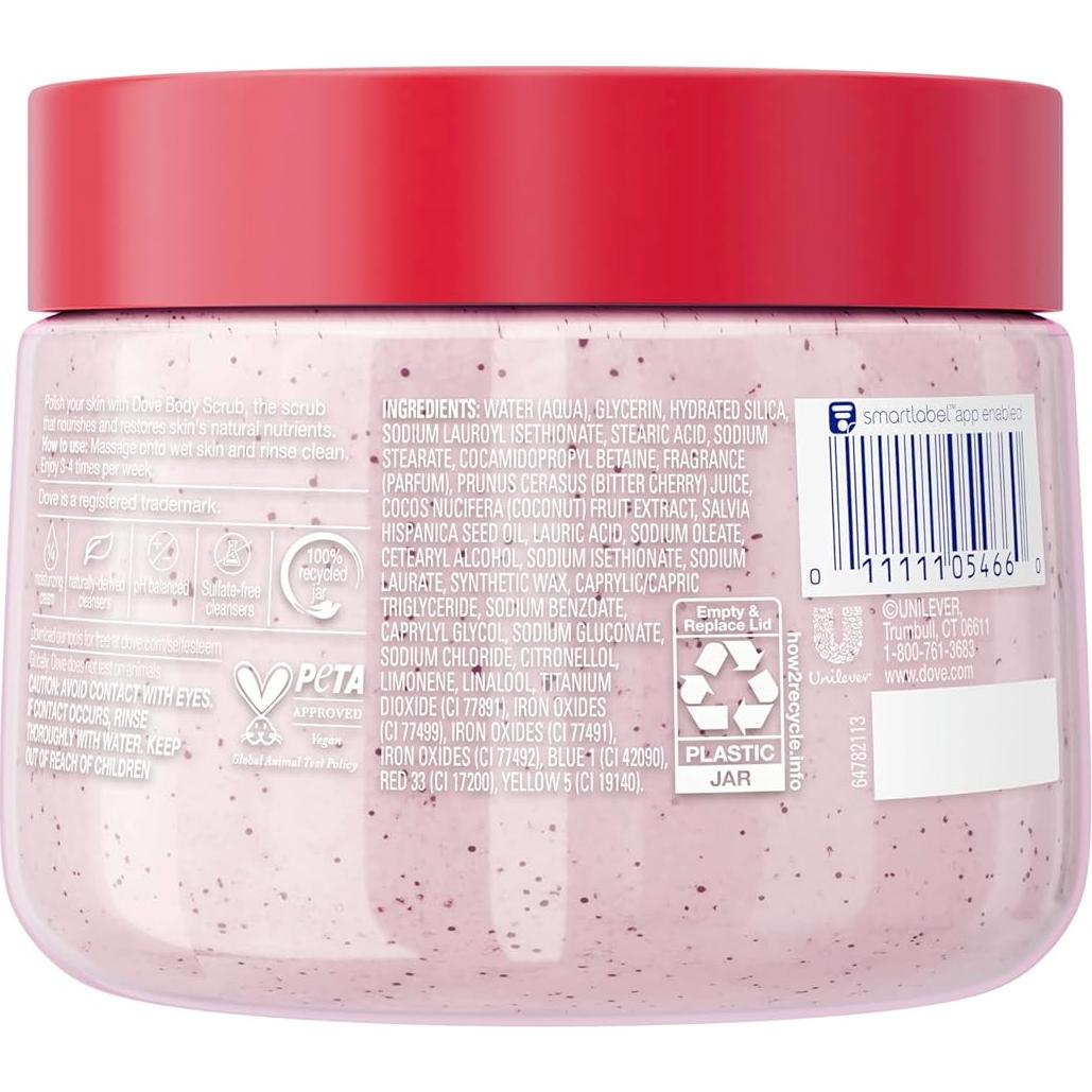 Exfoliante Corporal Dove Cereza y Chía 425 g Hidratante