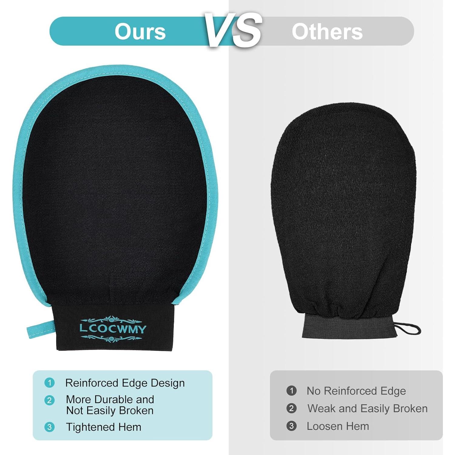 Guantes Exfoliantes LCOCWMY 4 Piezas Exfoliación Corporal