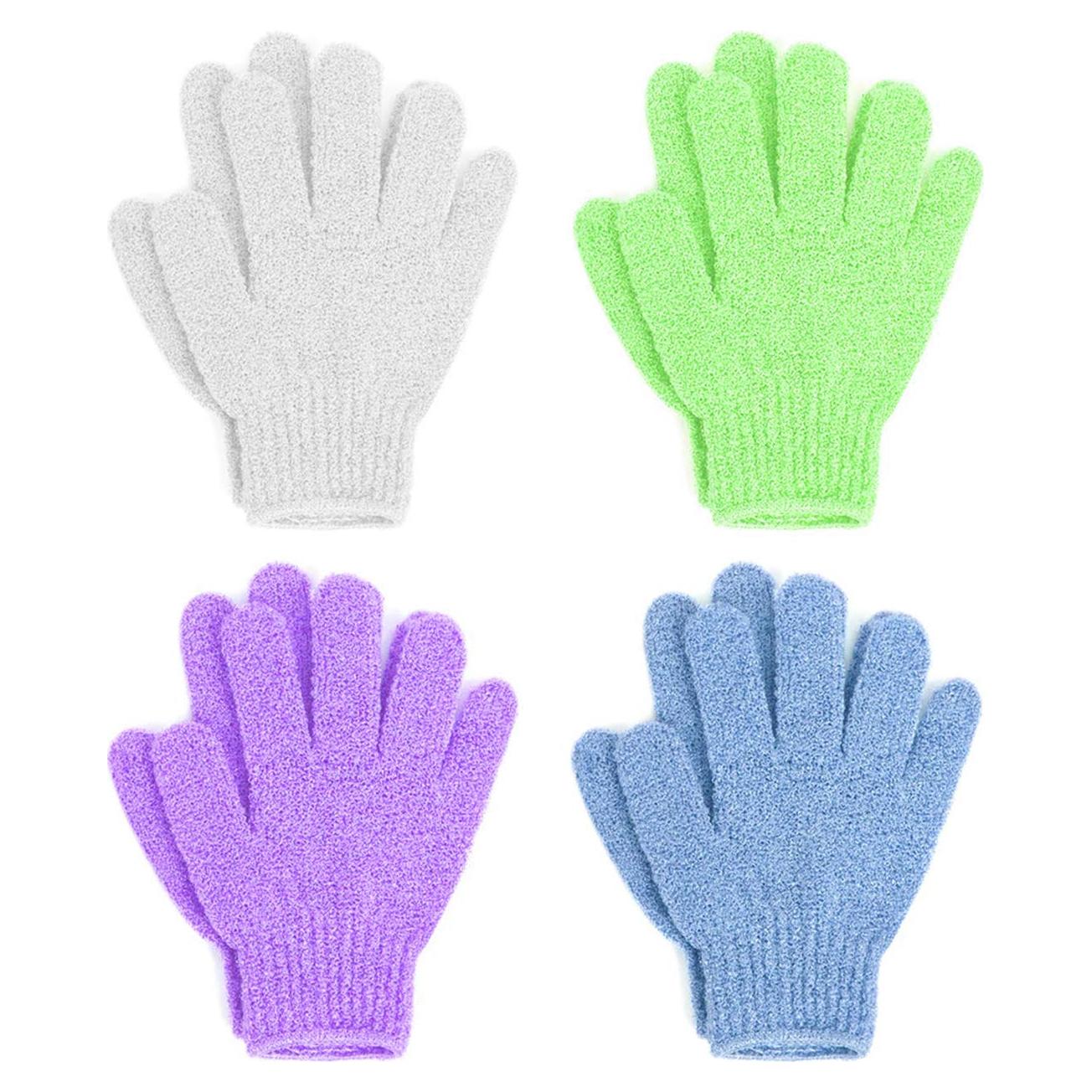 Guantes Exfoliantes Linda - Paquete de 4, Talla Única