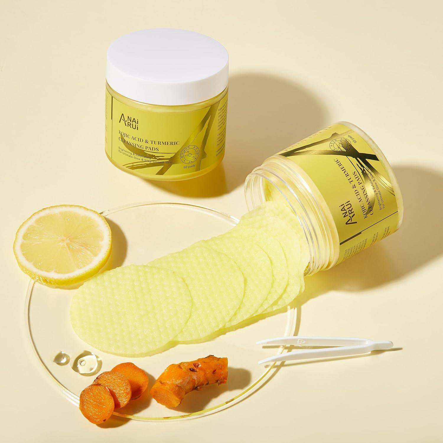 Almohadillas Exfoliantes ANAI RUI con Ácido Kójico y Cúrcuma 50 PCS