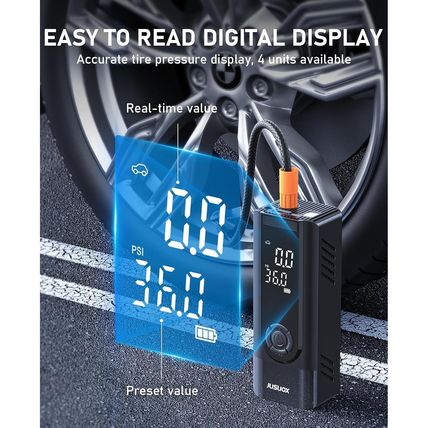 Compresor de Aire JUSUOX CZK-5642 150 PSI Portátil Inalámbrico