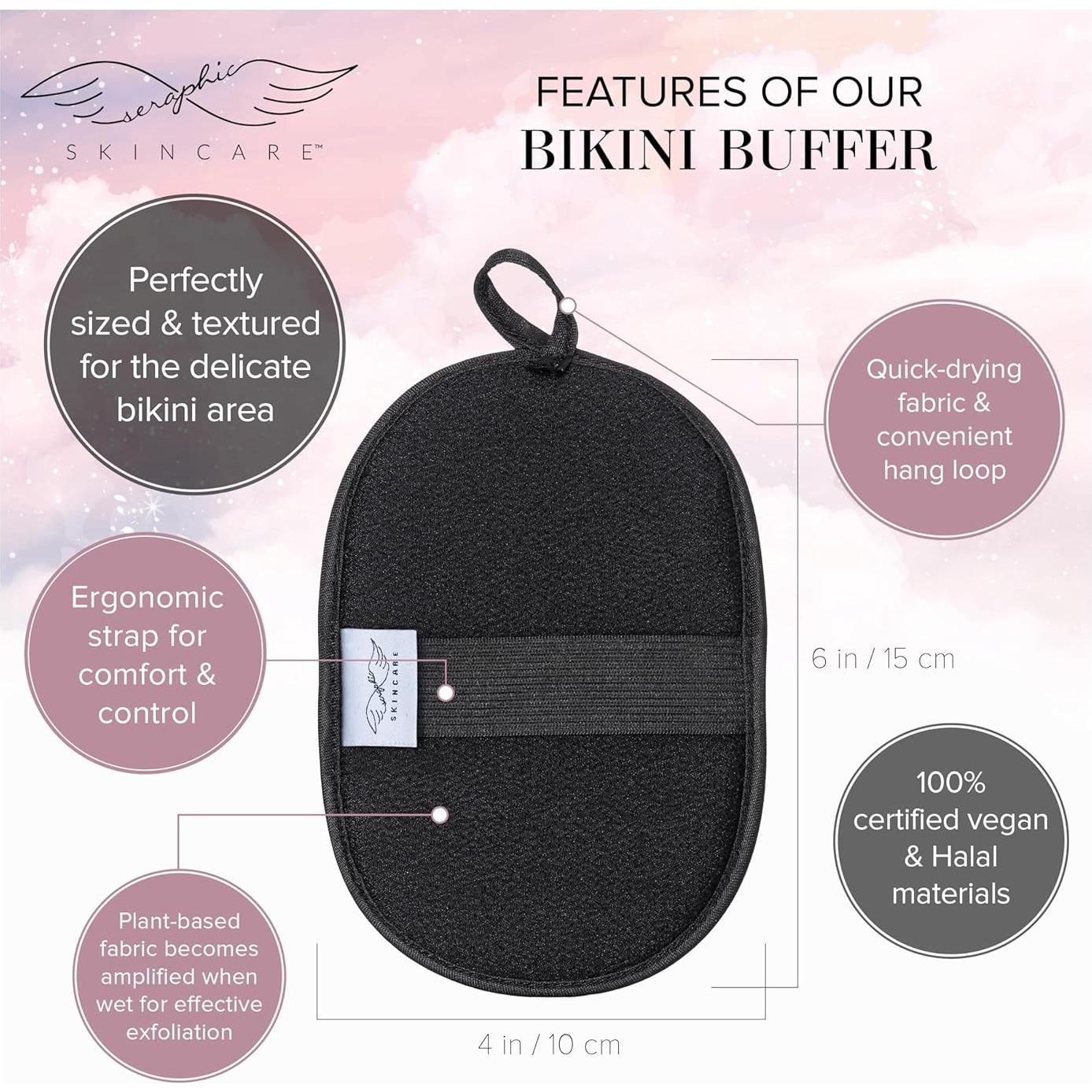 Mitón Exfoliante Vegano Seraphic Skincare para Bikini 11x15cm