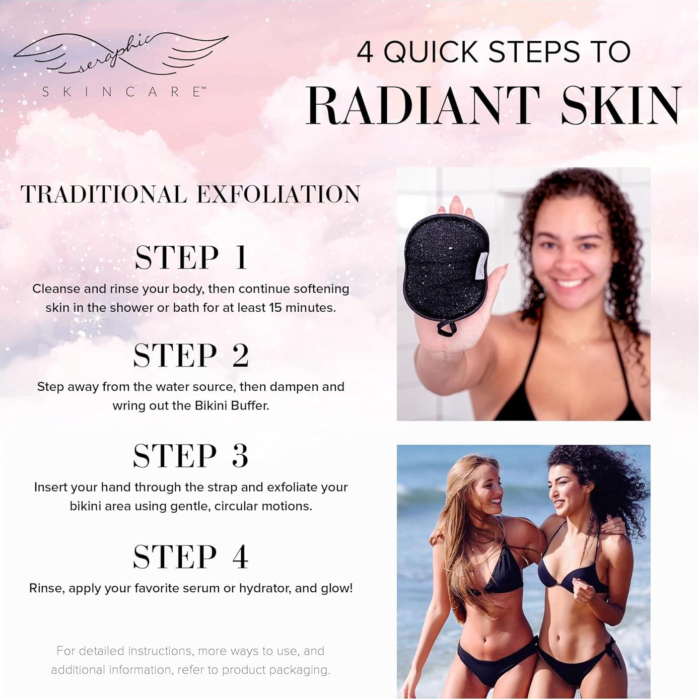 Mitón Exfoliante Vegano Seraphic Skincare para Bikini 11x15cm