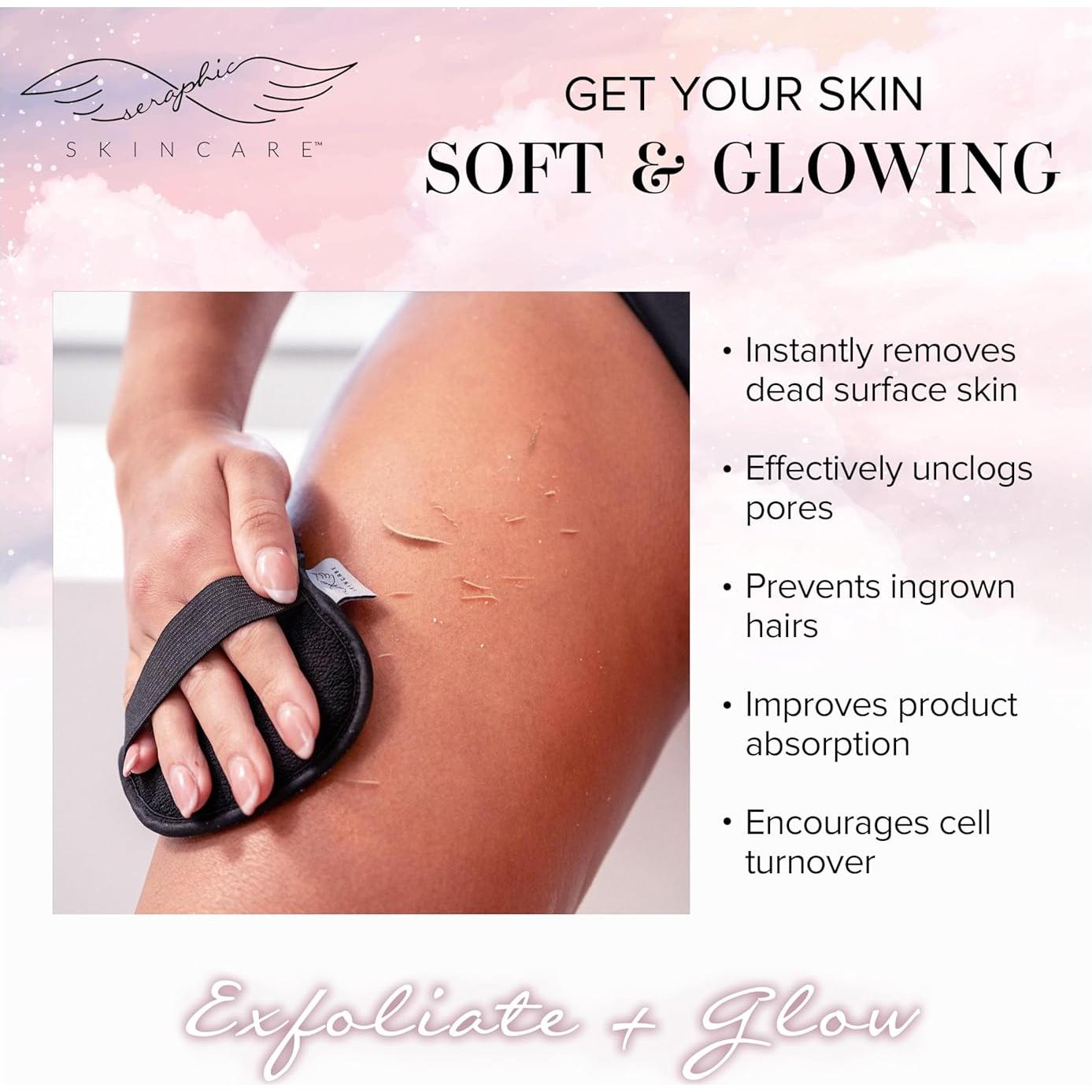 Mitón Exfoliante Vegano Seraphic Skincare para Bikini 11x15cm