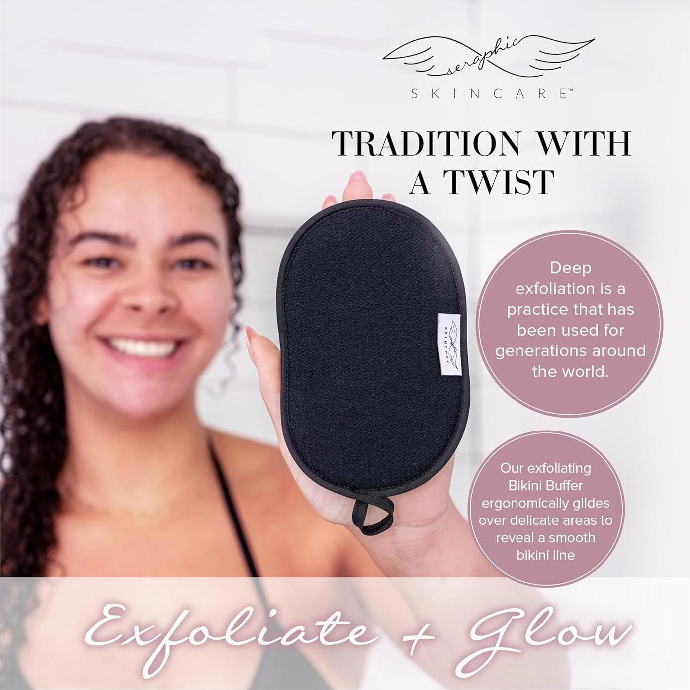 Mitón Exfoliante Vegano Seraphic Skincare para Bikini 11x15cm