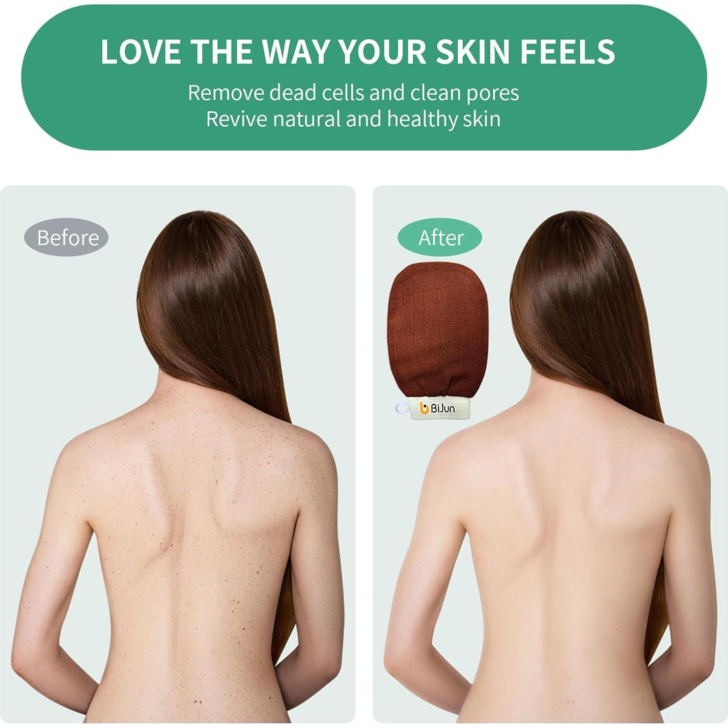 Guantes Exfoliantes BiJun Kessa - 4 Colores para Ducha