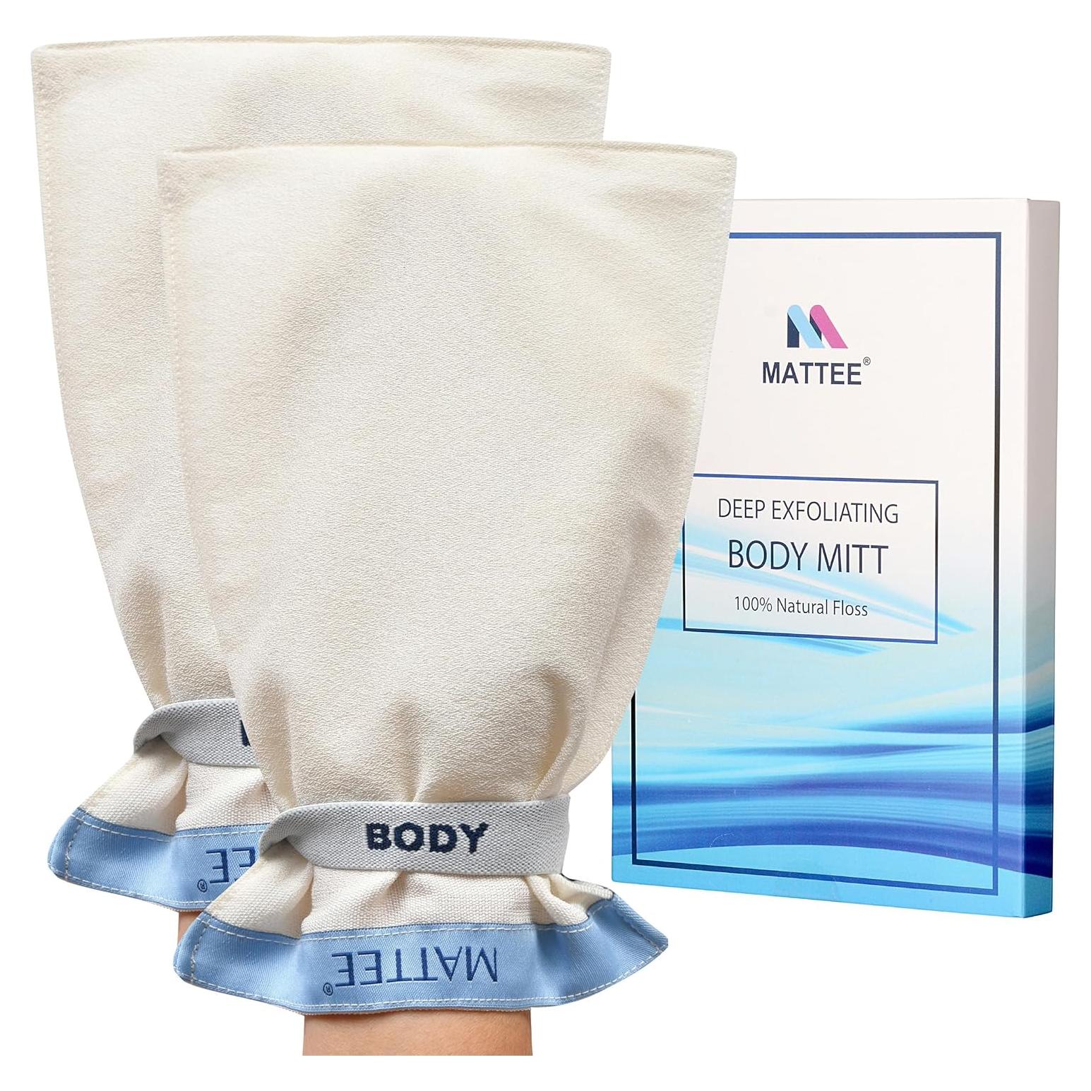Guante Exfoliante Coreano Mattee 2 Piezas 100% Natural